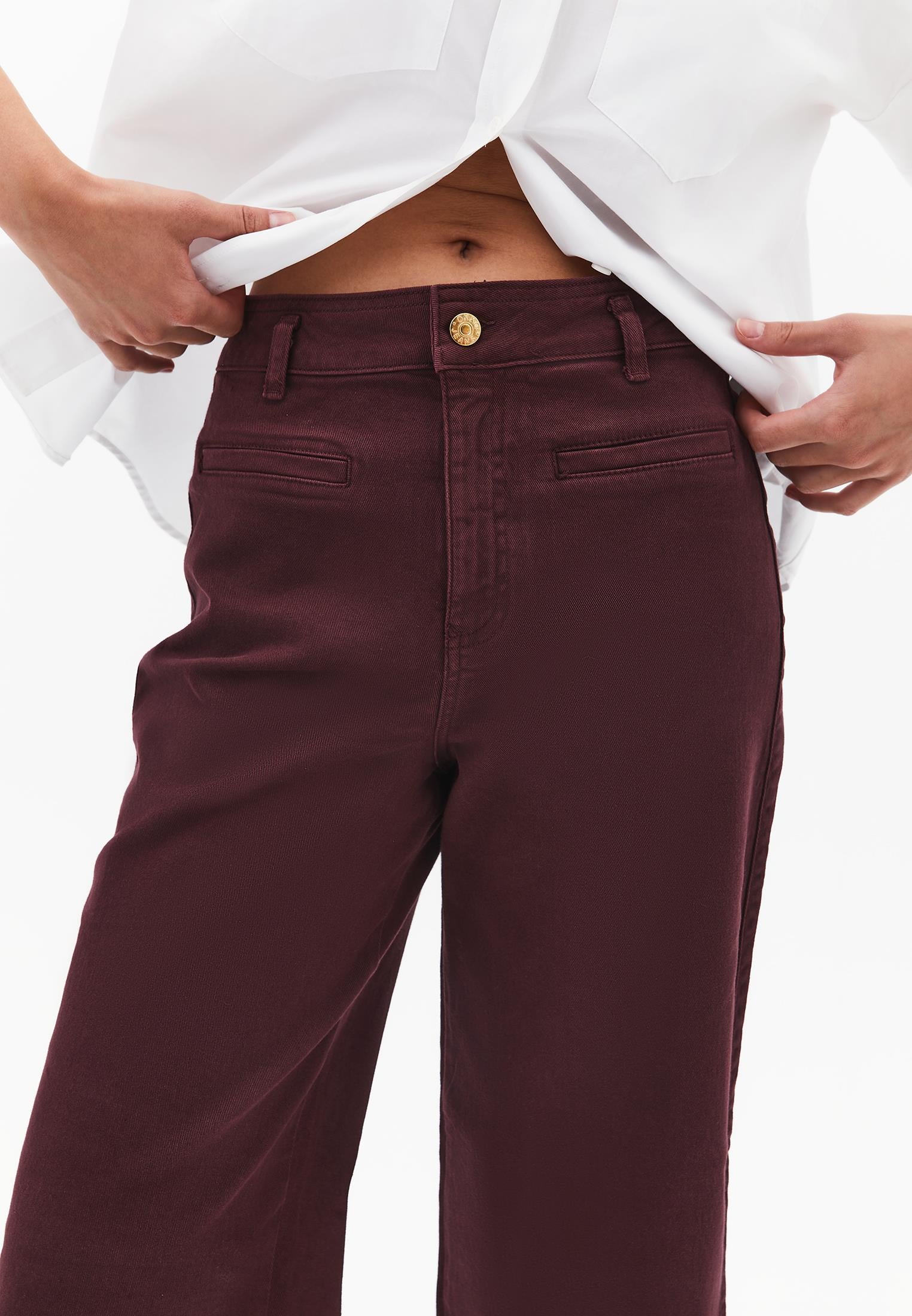 Wide Leg Trousers With Pocket Detail - ANTIK WINETASTING
