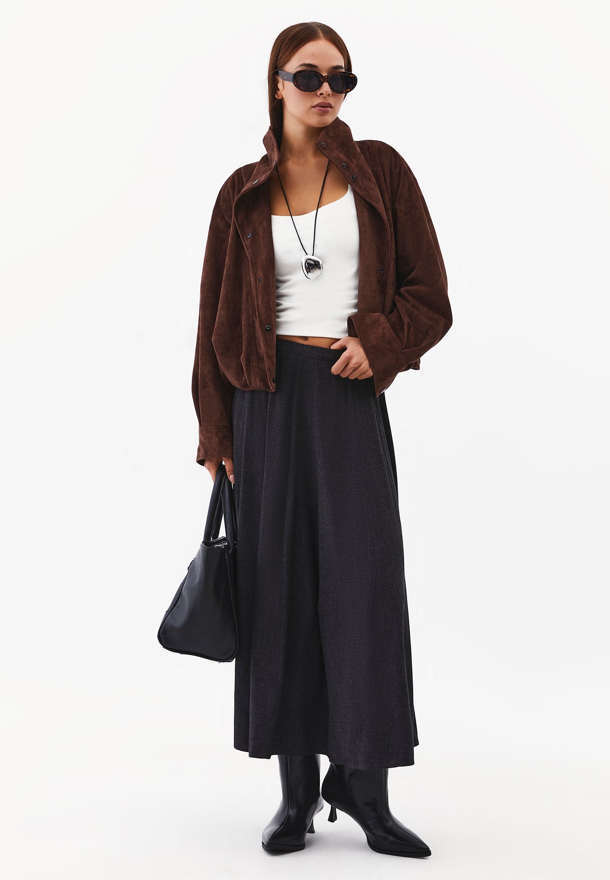 A-Line Panel Skirt - ANTRA MELANGE