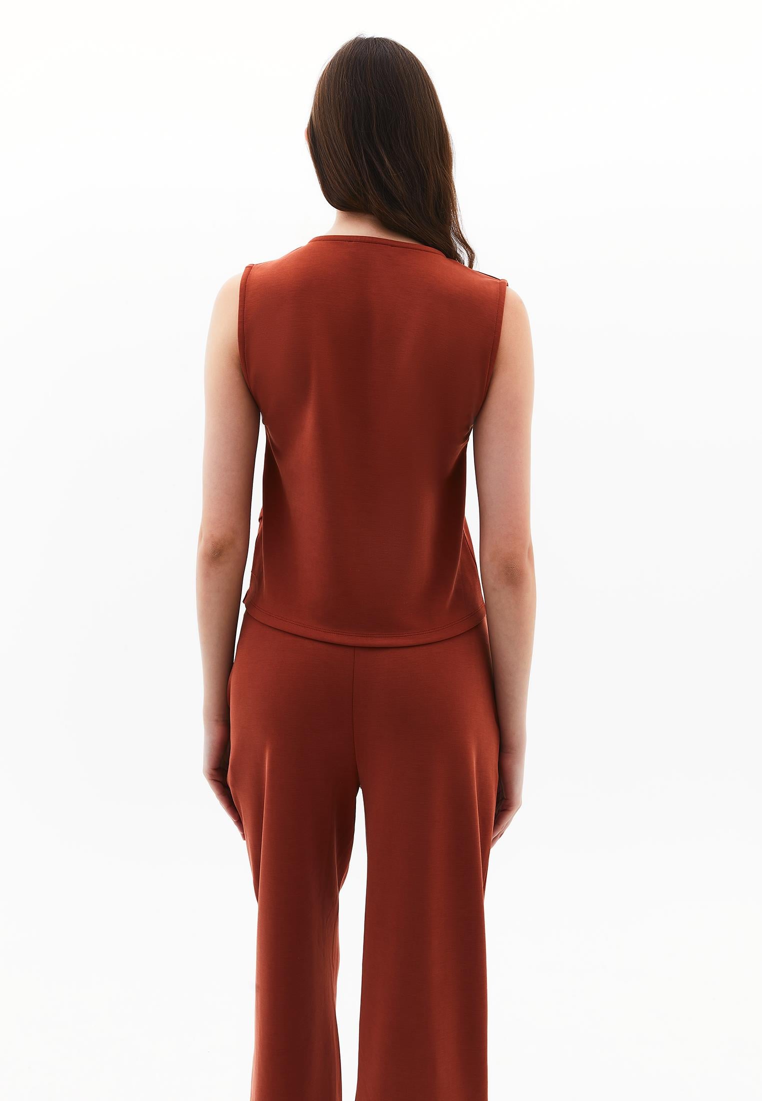 V Neck Easy To Combine Tank Top - ARABIAN SPICE