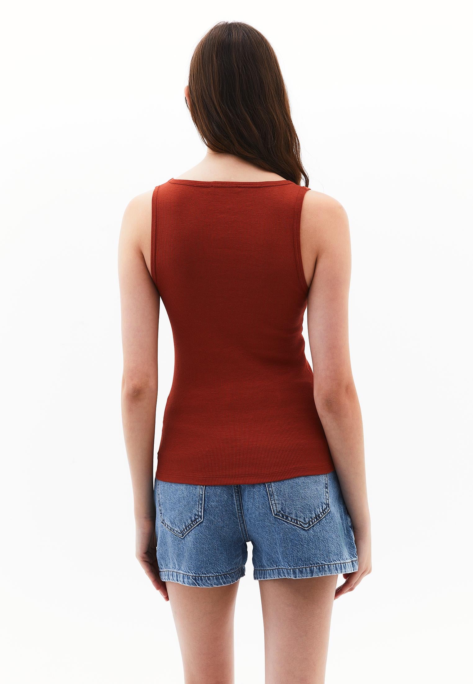 Square Neck Bodycon Tank Top - ARABIAN SPICE