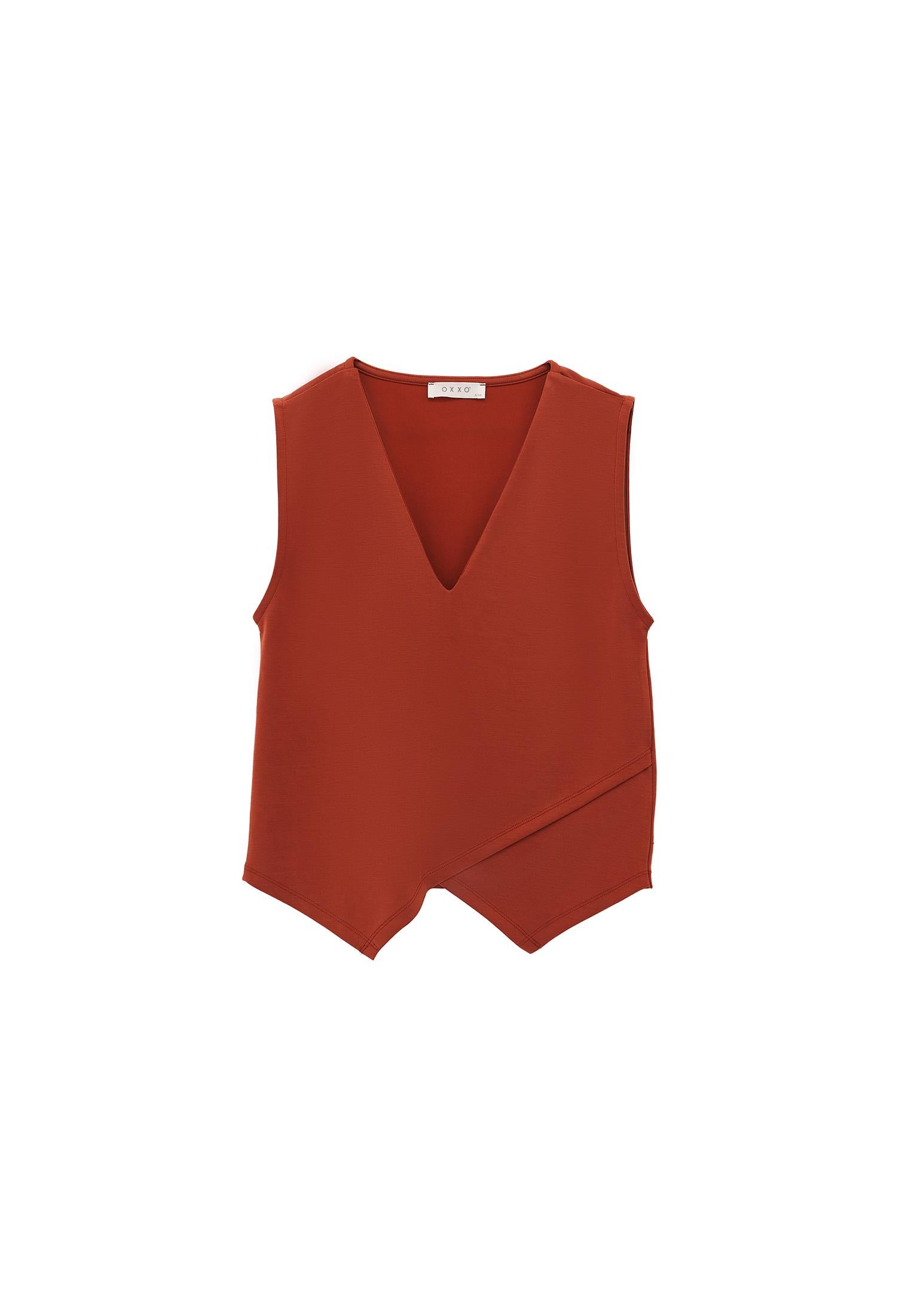 V Neck Easy To Combine Tank Top - ARABIAN SPICE