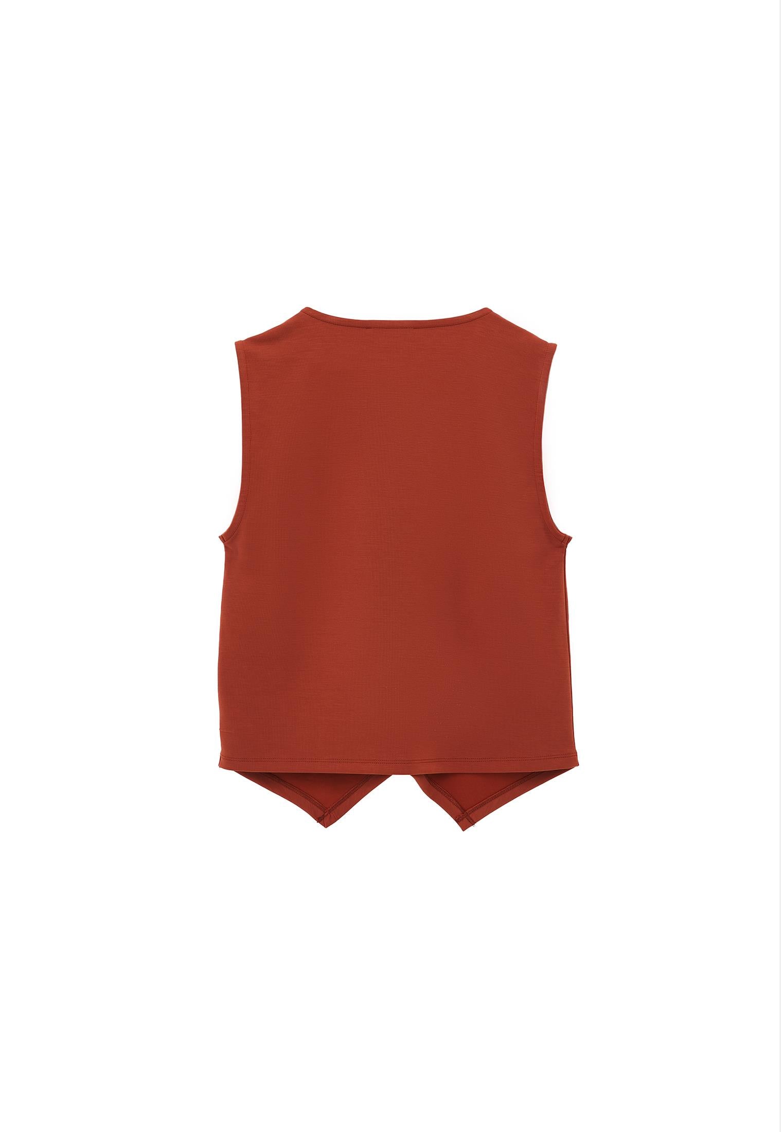 V Neck Easy To Combine Tank Top - ARABIAN SPICE