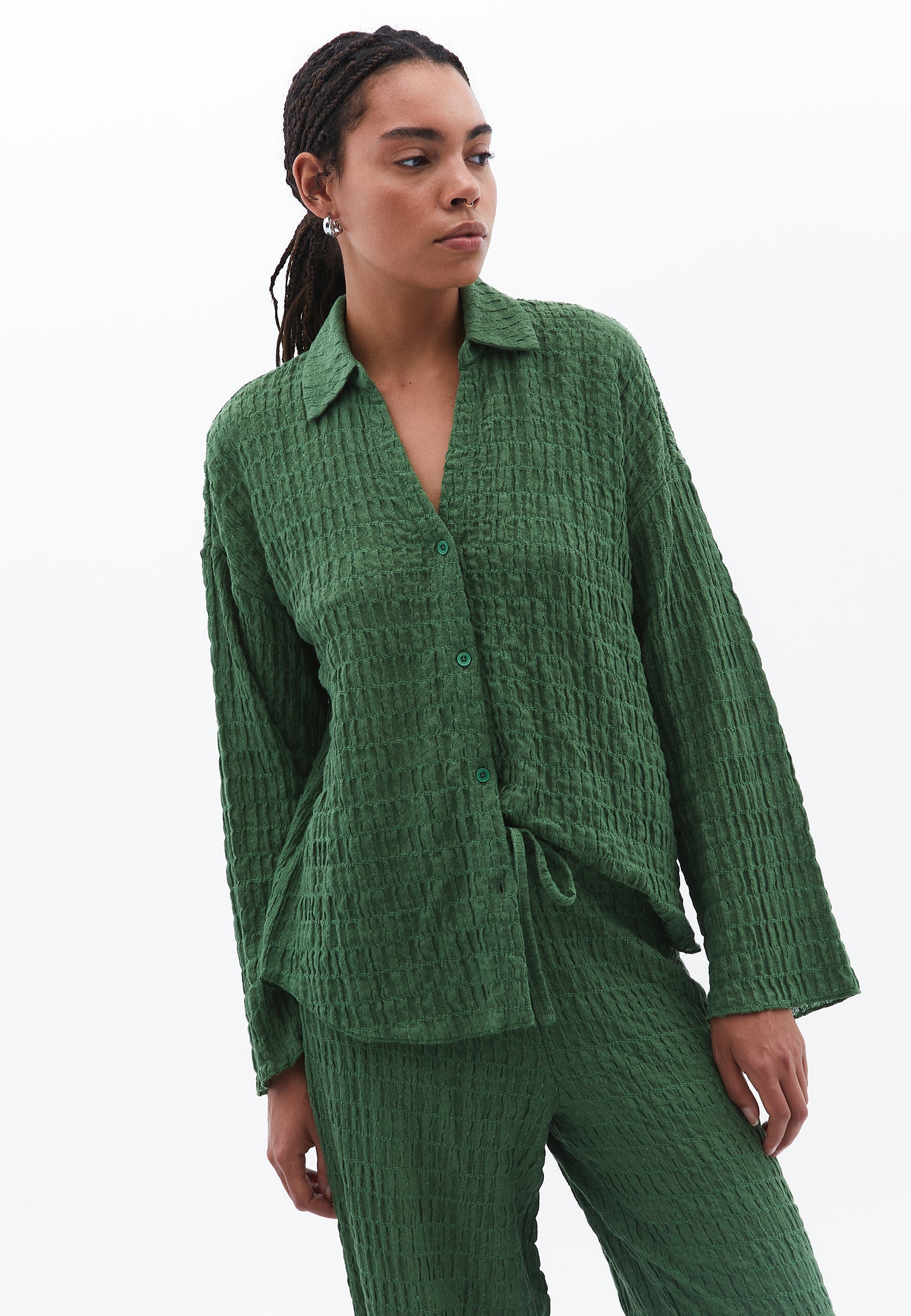 Oversize Shirt - ARTICHOKE GREEN