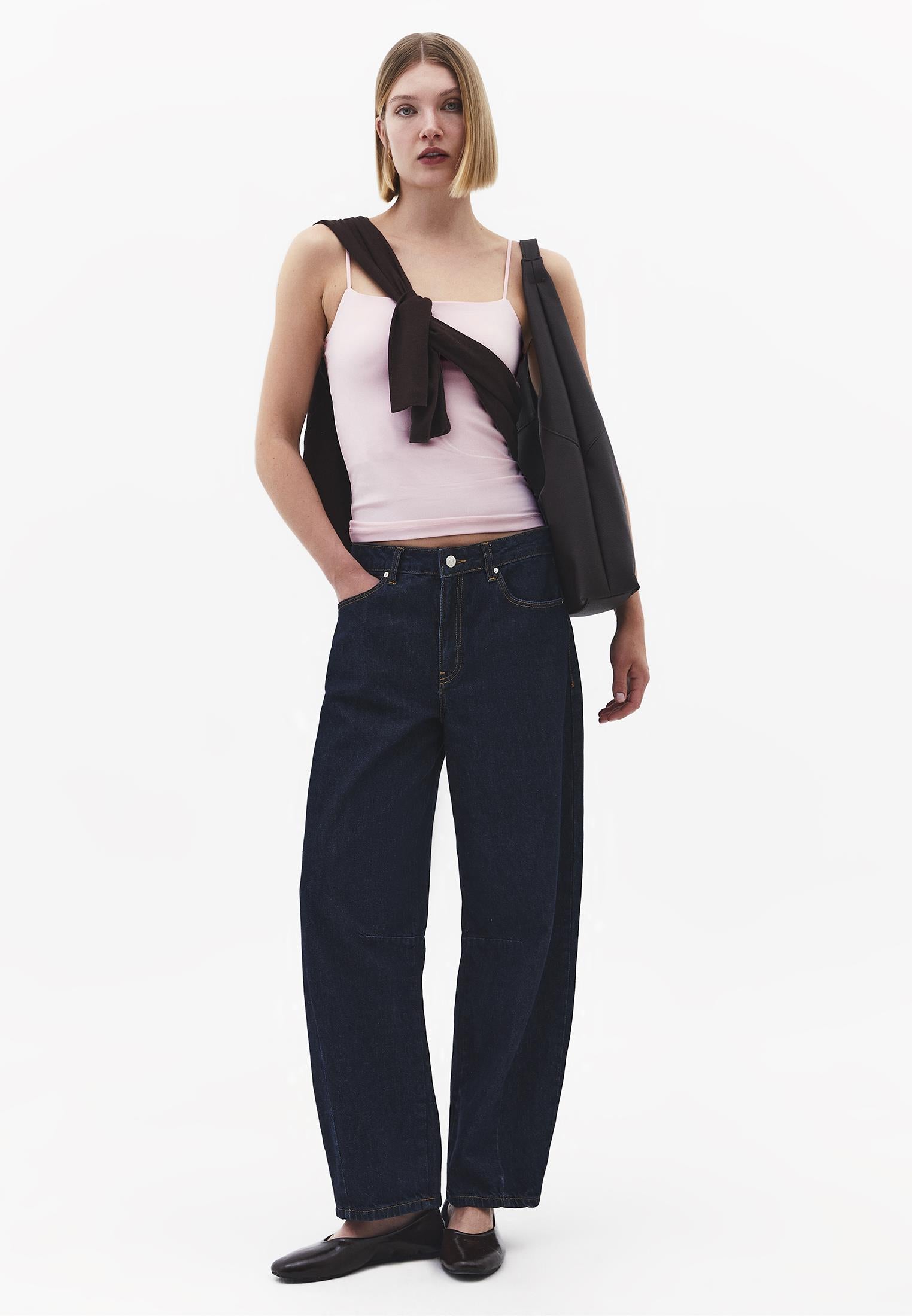 Wide Neck Tank Top - BARELY PINK