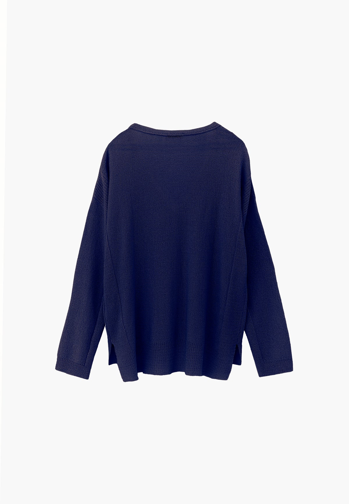 Oversize Tunic Sweater V Neck - BEACON BLUE