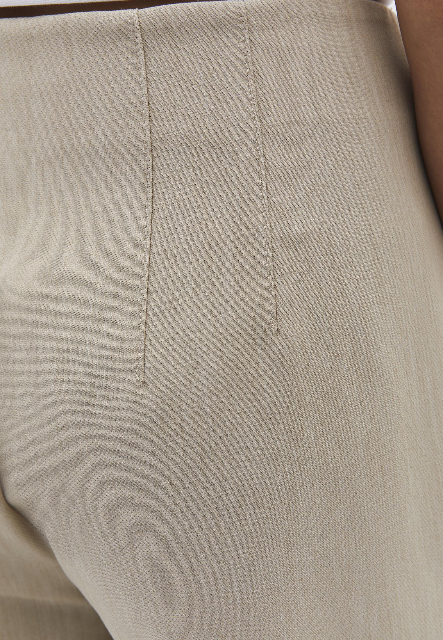 High Waist Carrot Cut Trousers - BEIGE MELANGE
