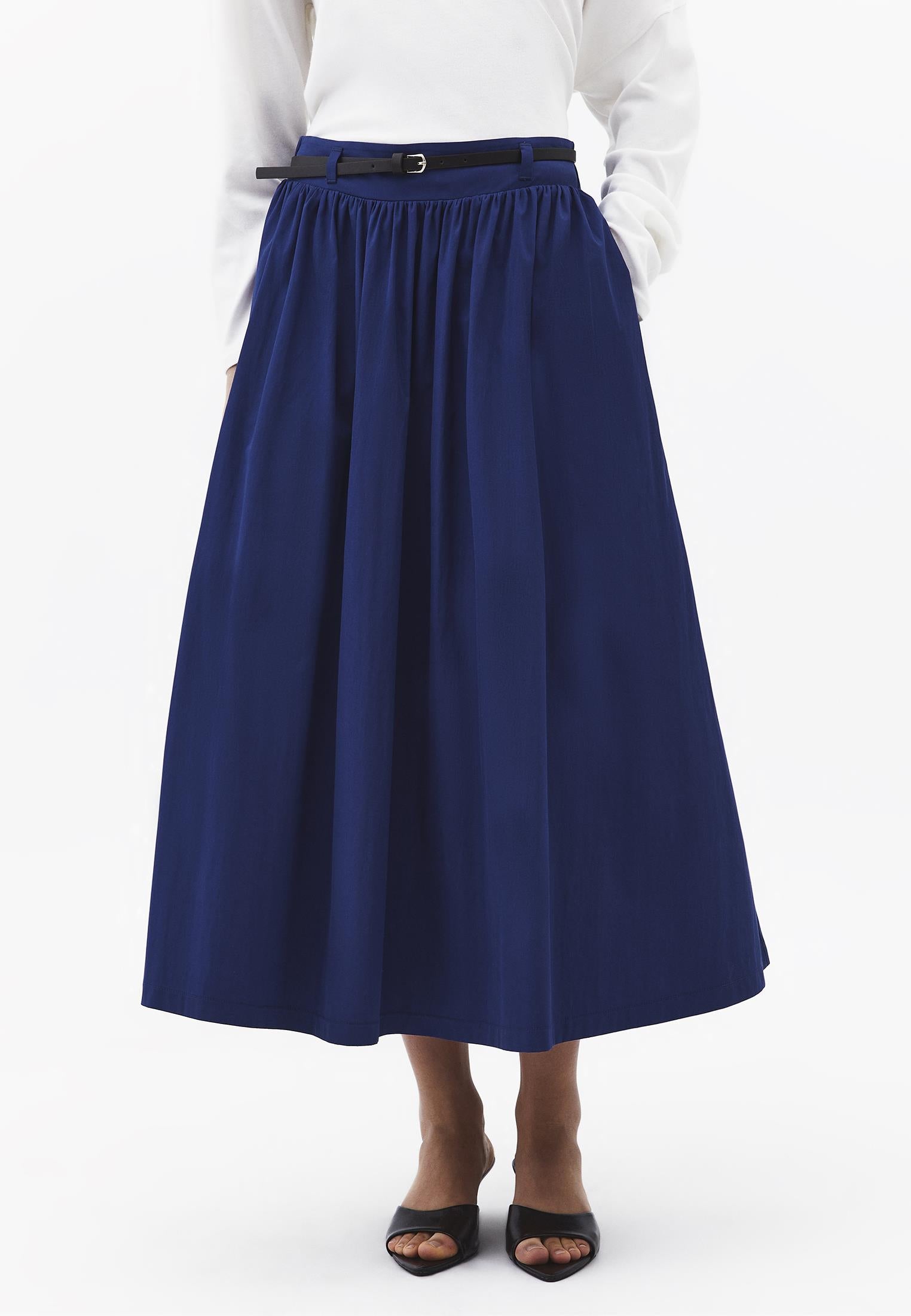 A-Line Long Skirt - BELLWETHER BLUE