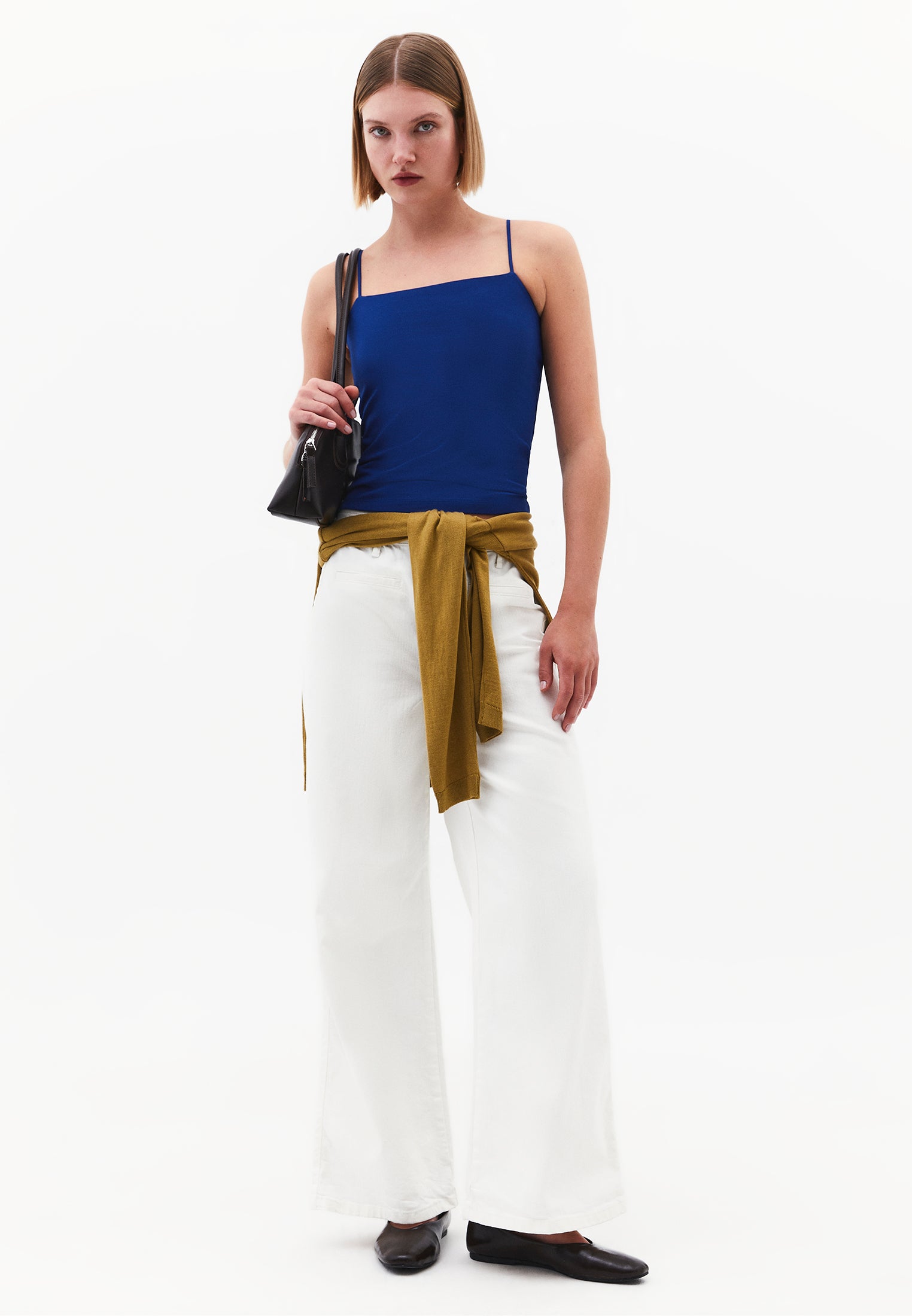 Wide Neck Tank Top - BELLWETHER BLUE