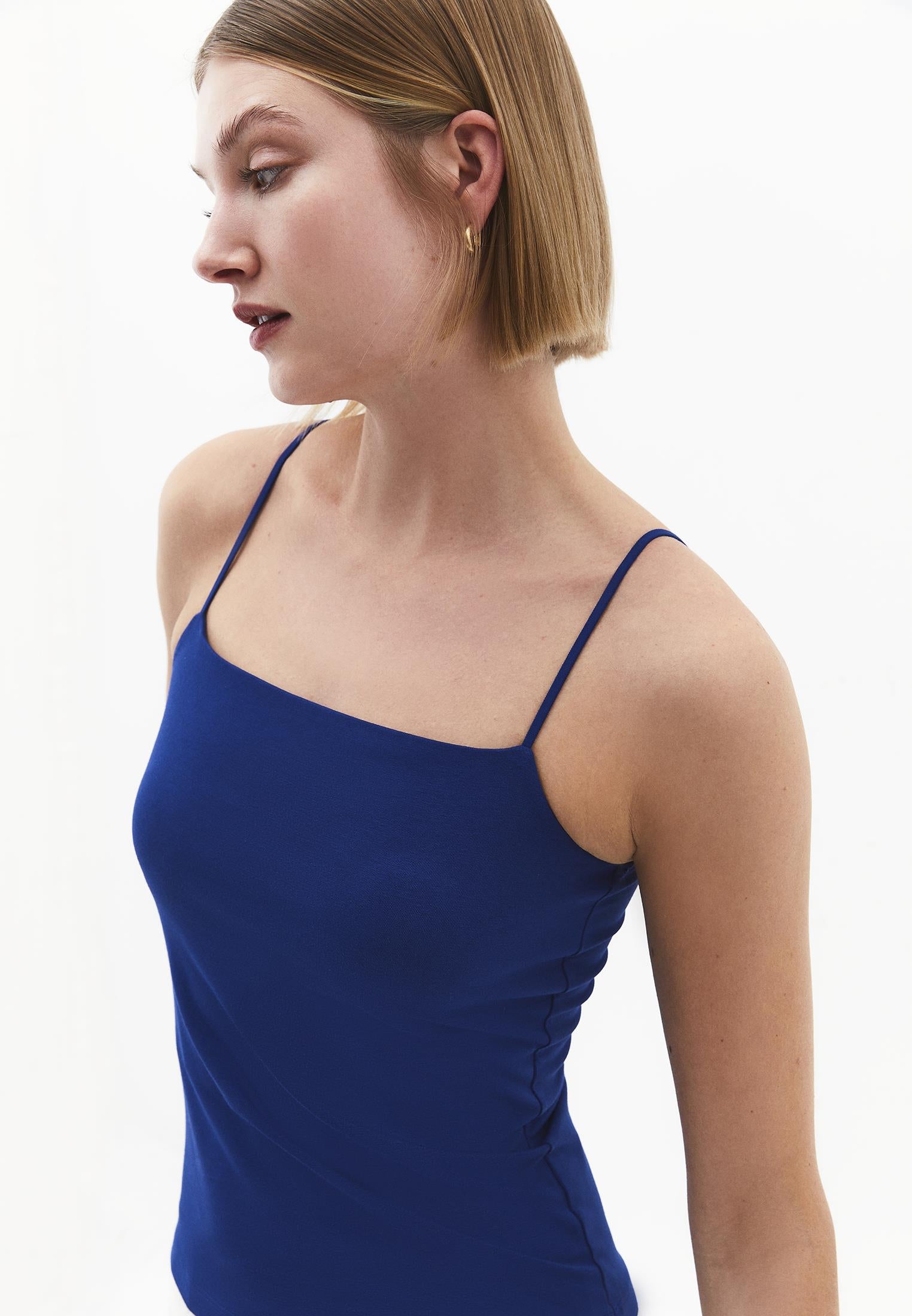 Wide Neck Tank Top - BELLWETHER BLUE