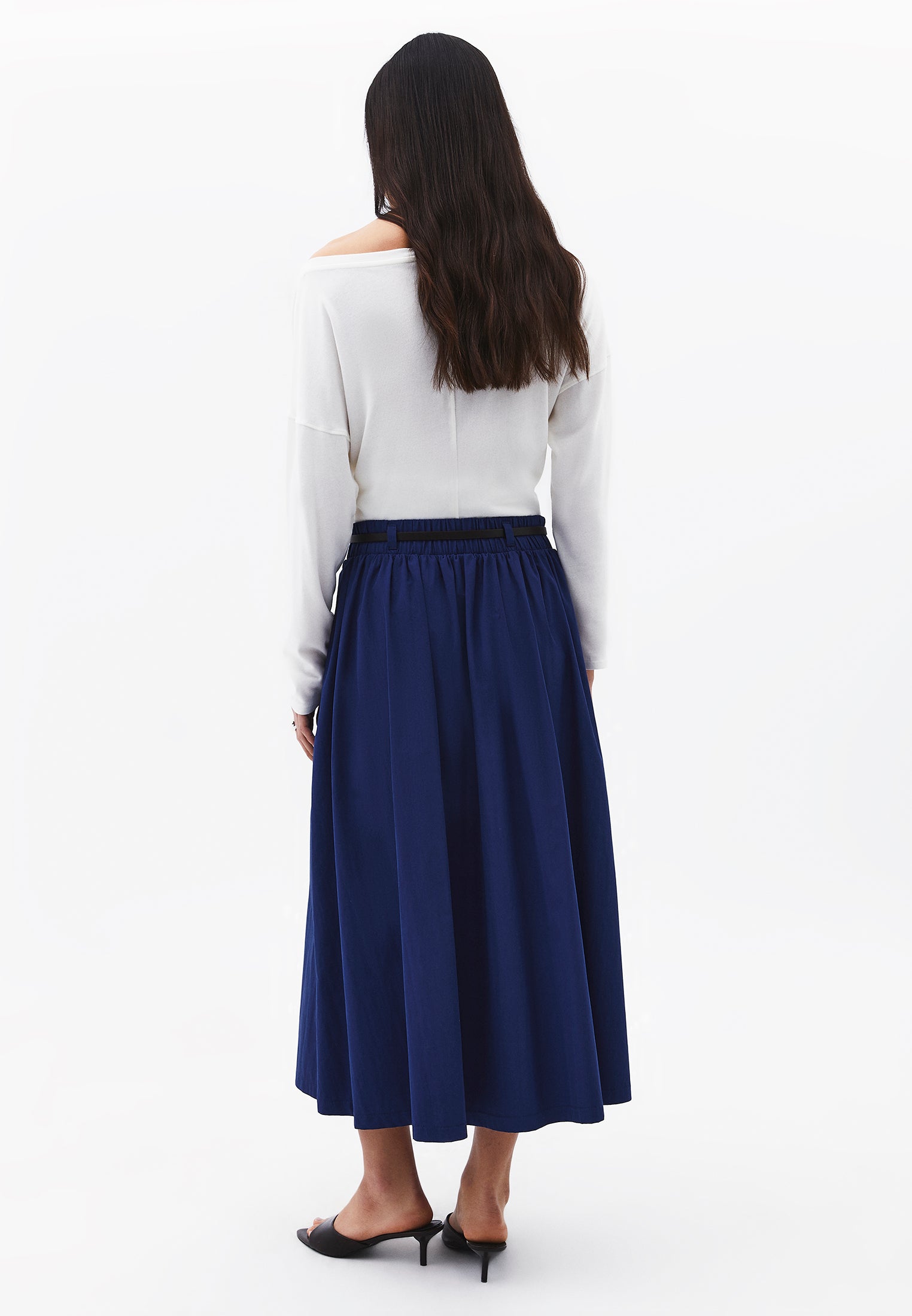 A-Line Long Skirt - BELLWETHER BLUE
