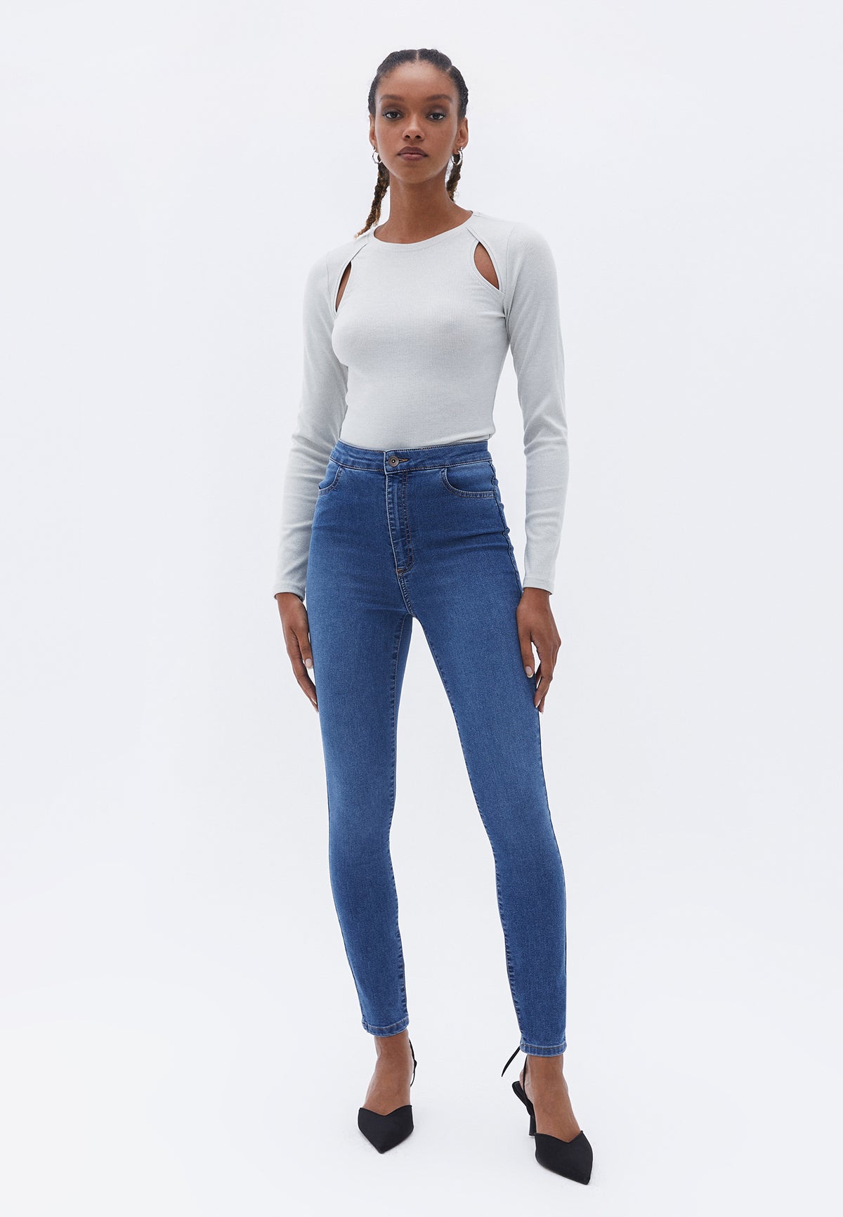 Crew Neck Long Sleeve Sweater - BIRCH