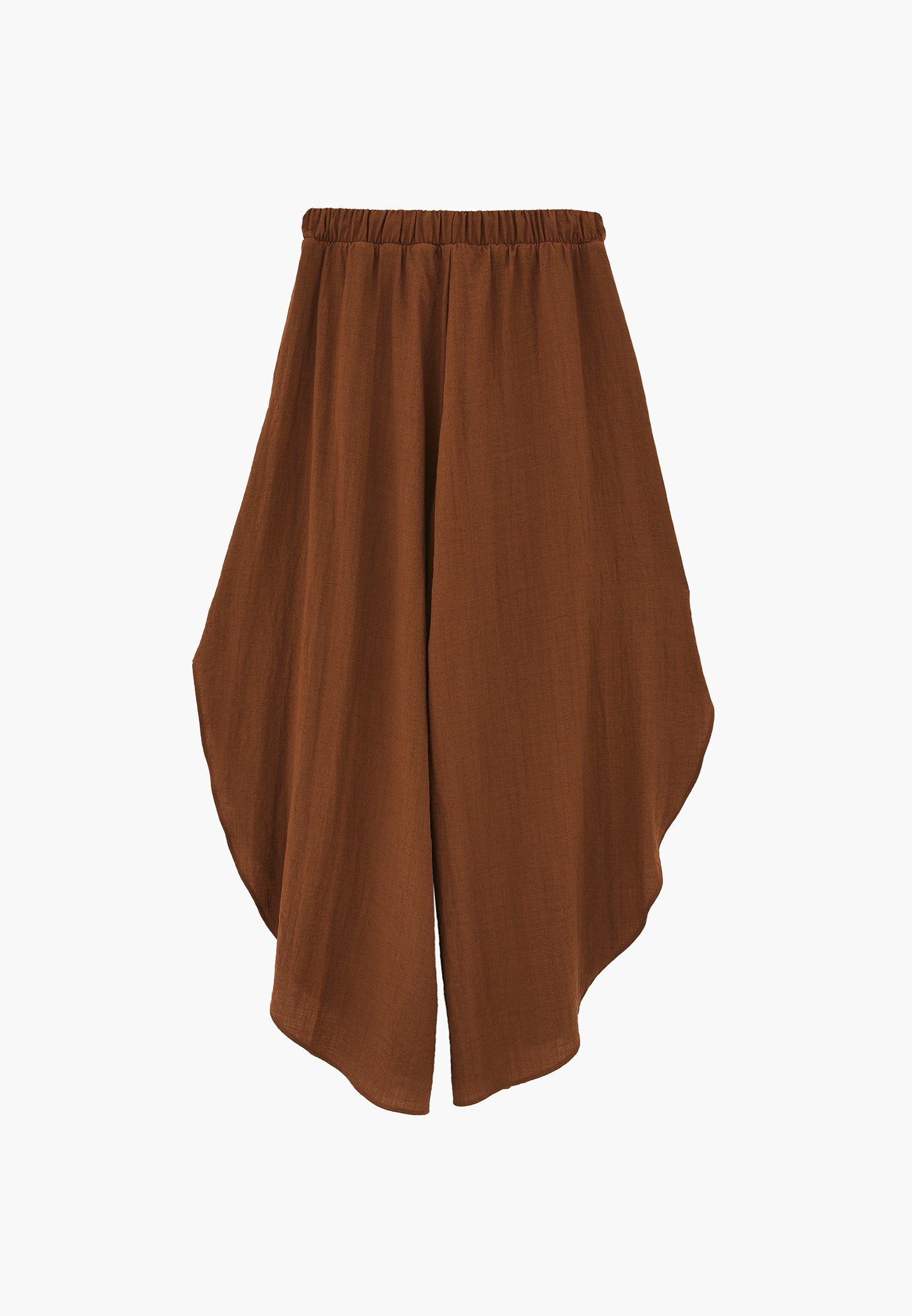 High Waist Wide Leg Pants - BISON