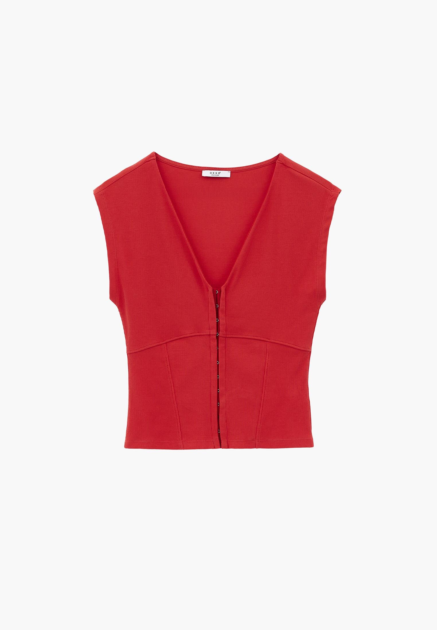 V Neck Bodycon T-Shirt - BITTERSWEET
