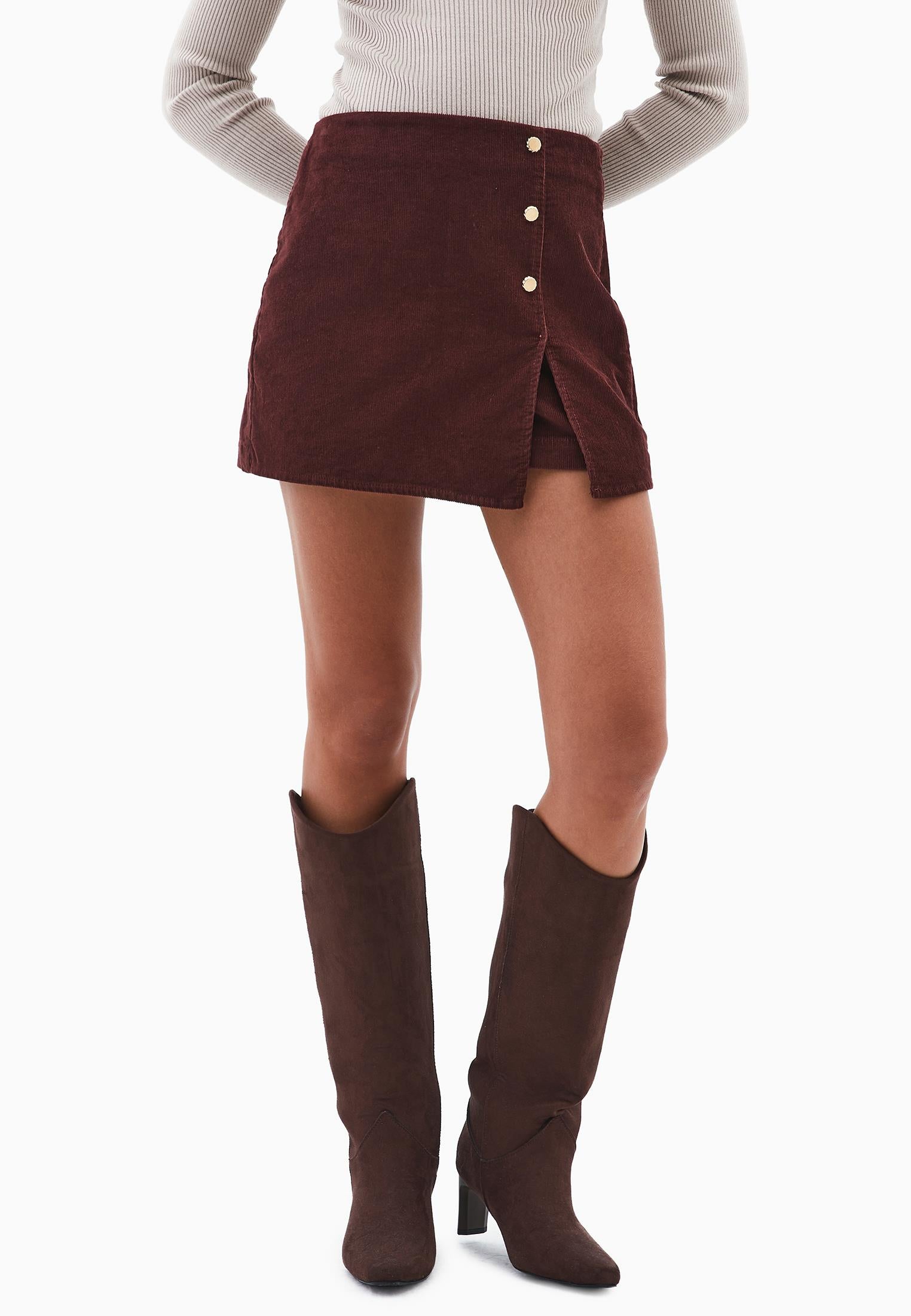Ultra High Waist Shorts - BITTER CHOCOLATE