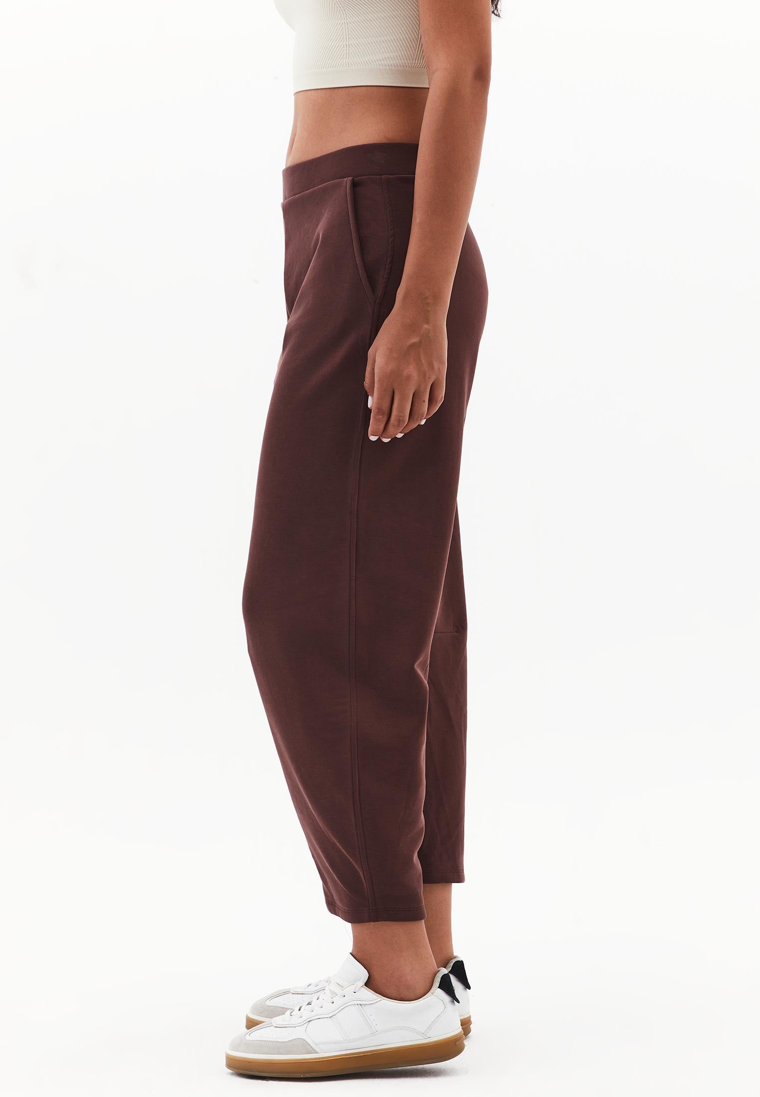 Barrel Leg Pants - BITTER CHOCOLATE
