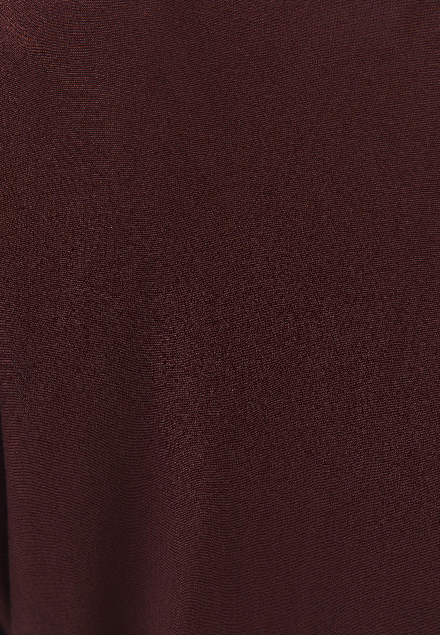 V Neck Long Sleeve Sweater - BITTER CHOCOLATE