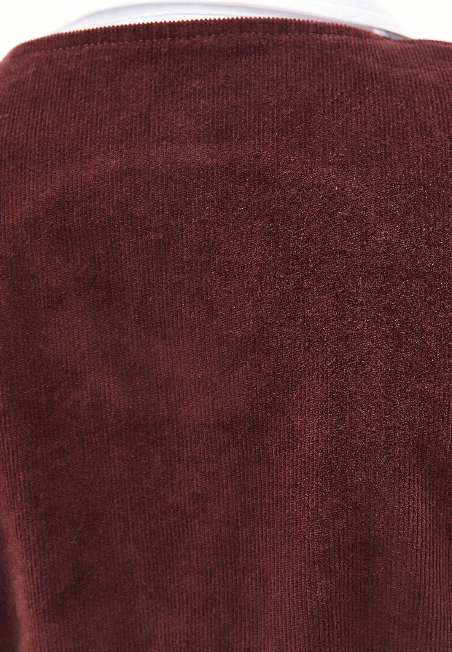 Sleeveless Vest With V Neck And Button Detail - BITTER CHOCOLATE