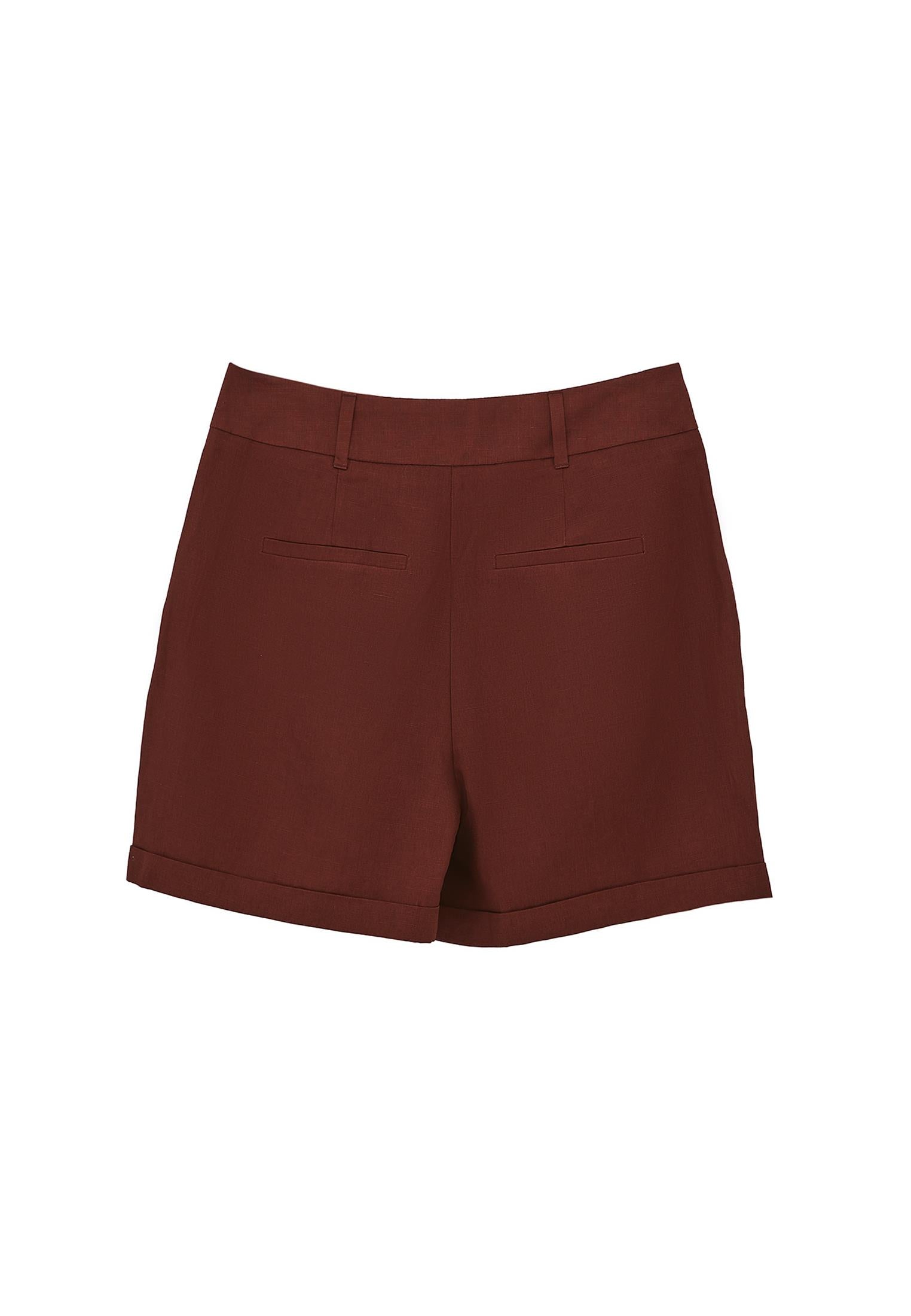 Ultra High Waist Short Shorts - BITTER CHOCOLATE