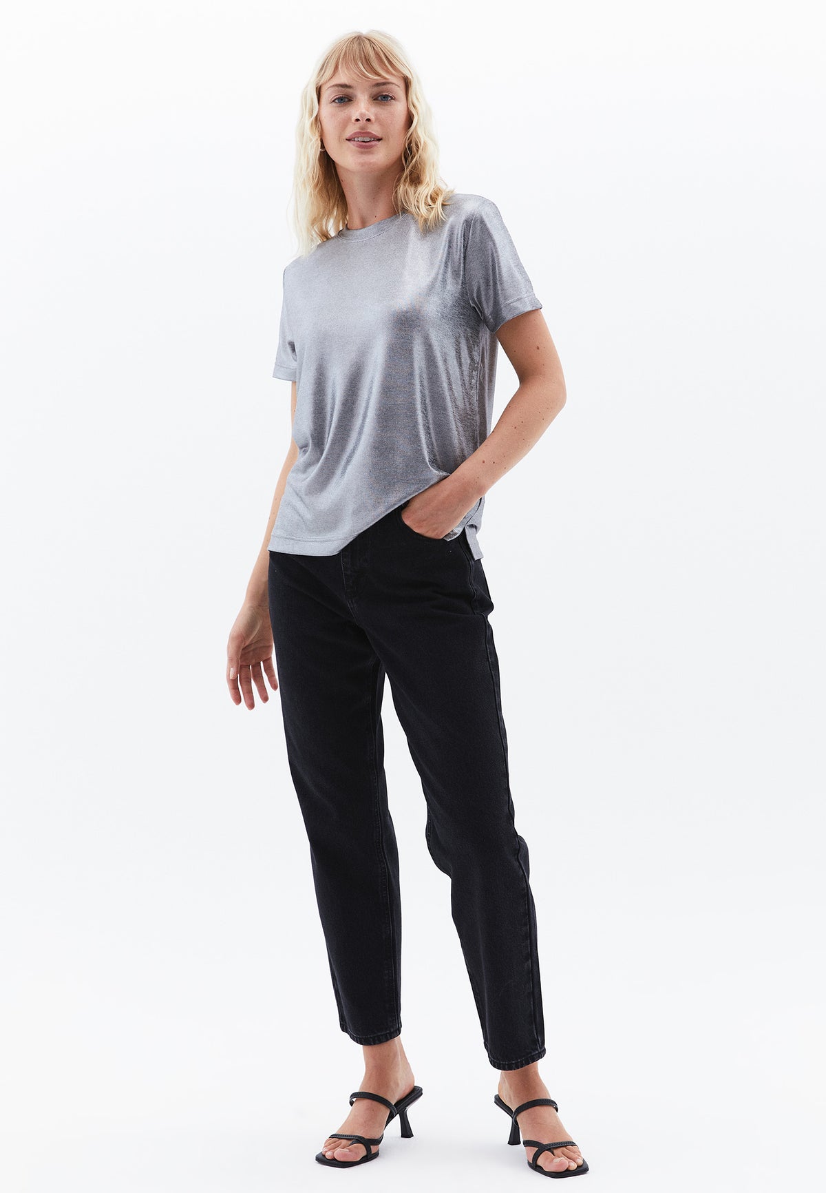 Ultra High Waist Mom Jeans - BLACK DENIM