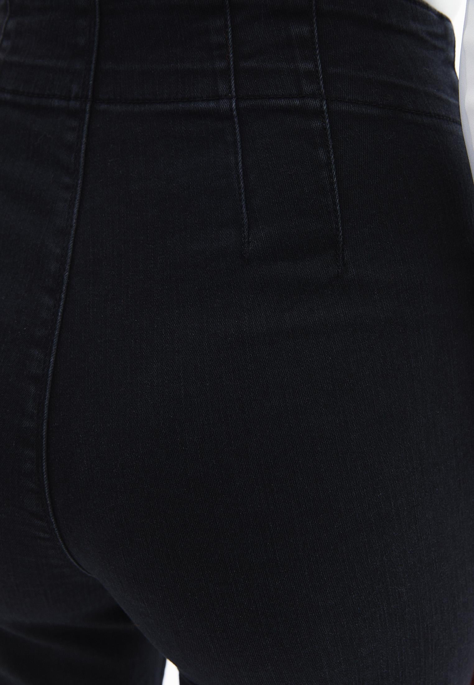 Ultra High Waist Straight Leg Pants - BLACK DENIM