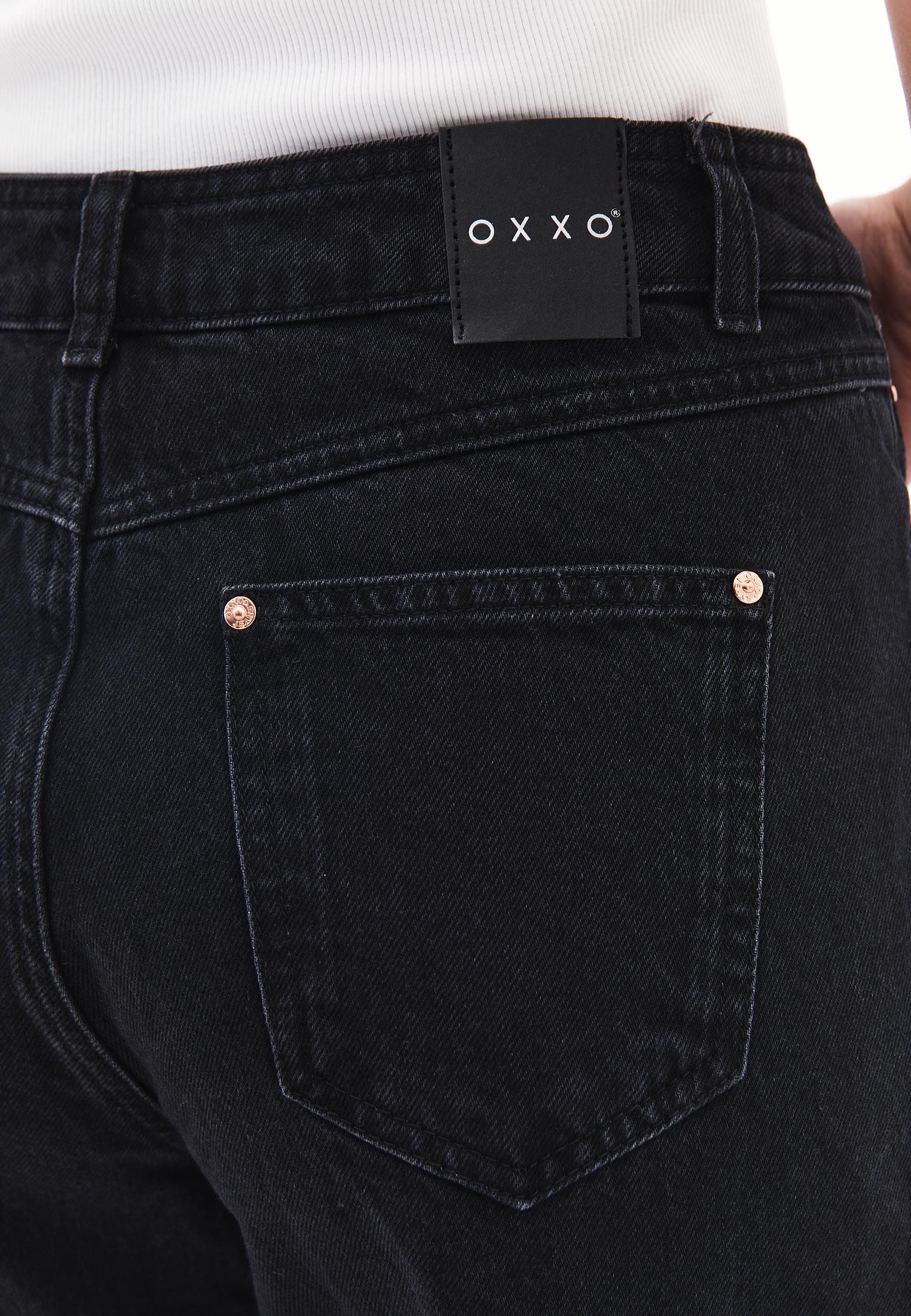 Ultra High Waist Slim Denim Pants - BLACK DENIM