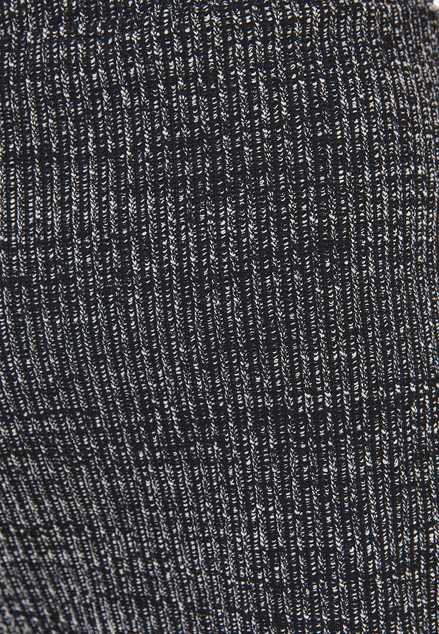 Boucle Short Skirt With Slit - BLACK MELANGE