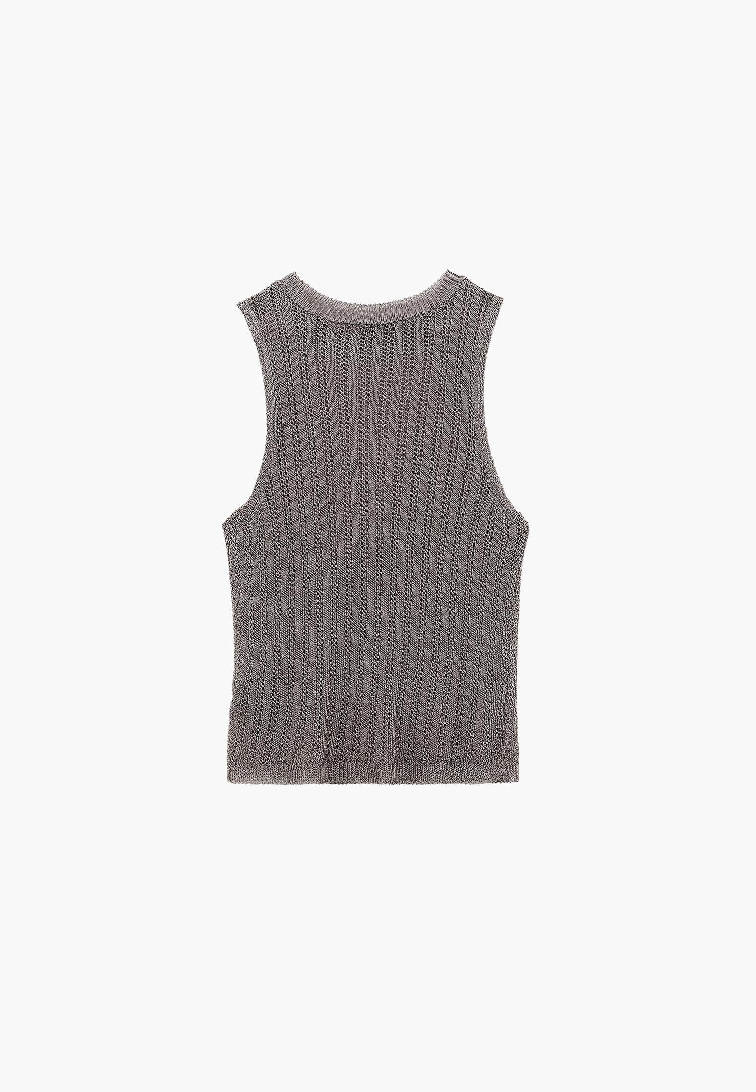 Standard Crew Neck Relaxed Tank Top - BLACK SAND