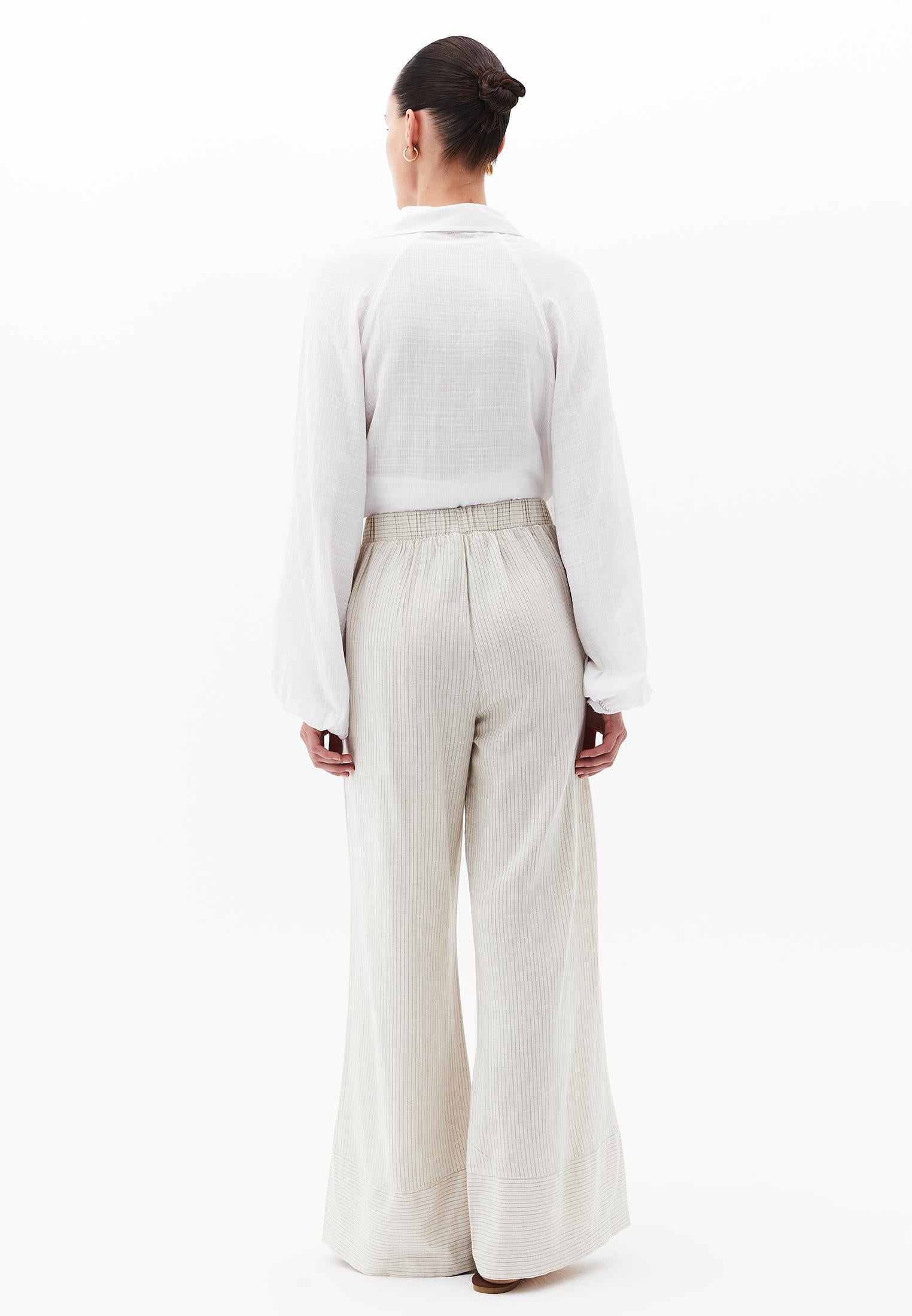 Summer Linen Pants - BLACK STRIPE
