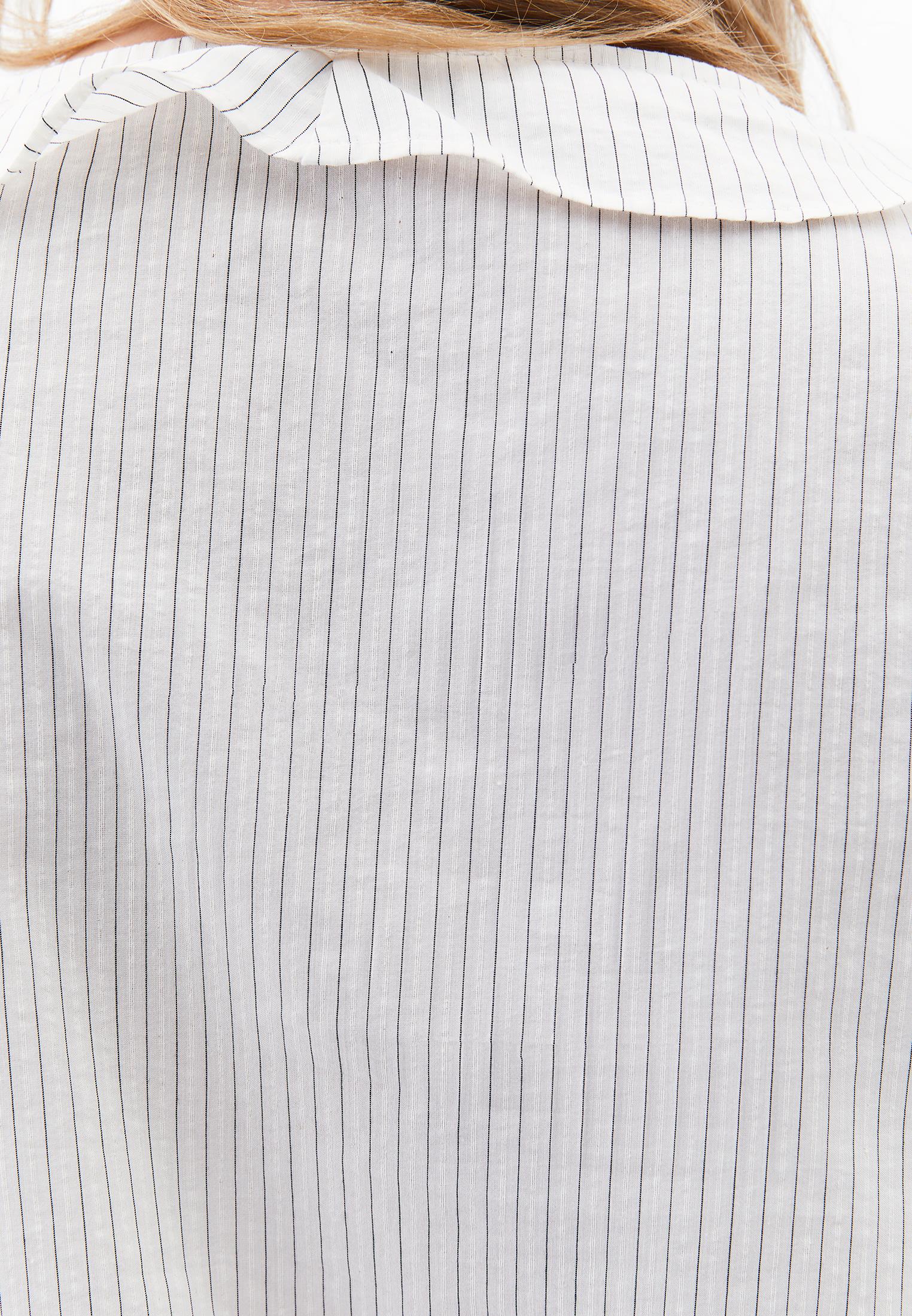 Ruffled Blouse - BLACK STRIPE