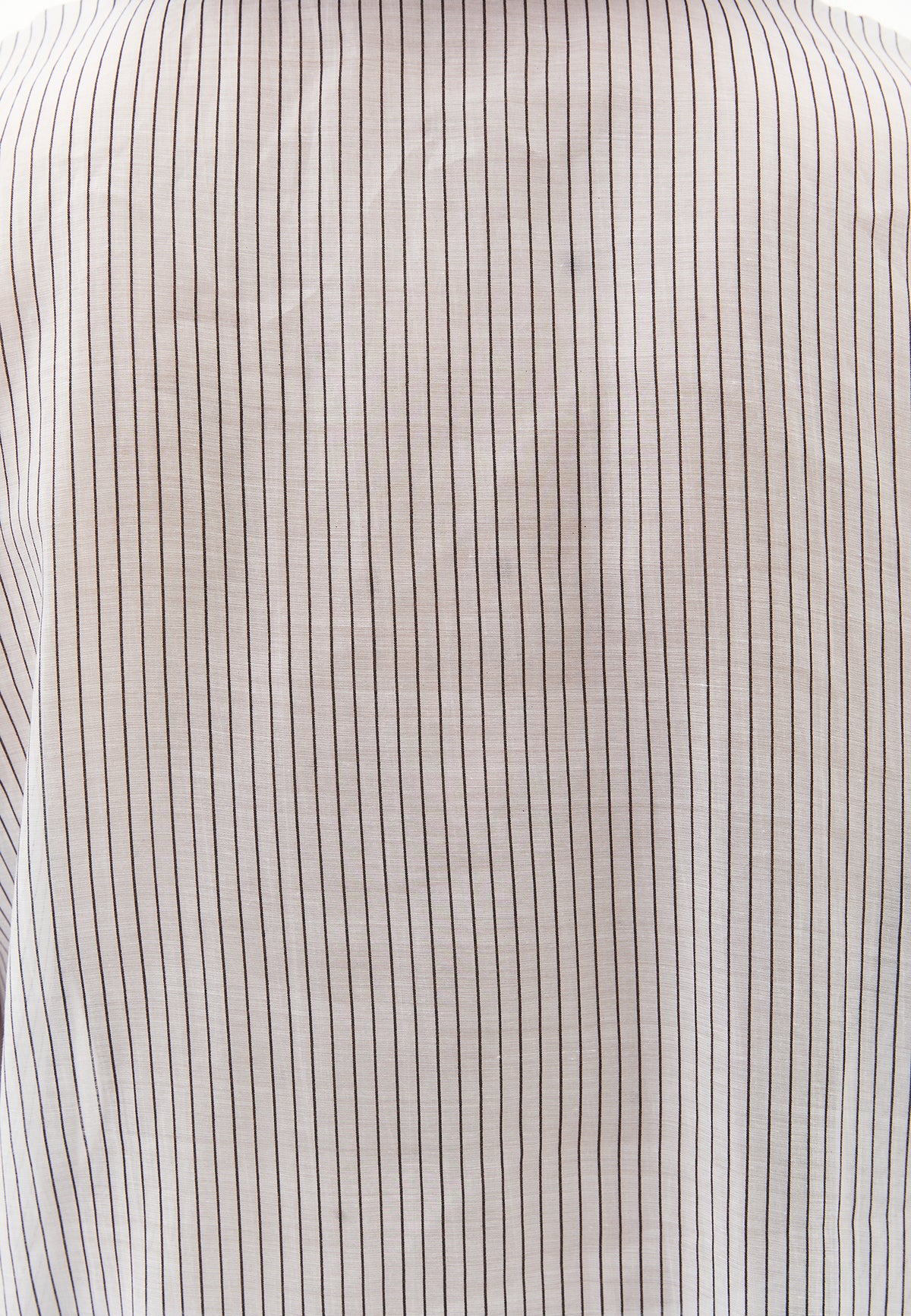 Striped Balloon Sleeve Shirt - BLACK STRIPE