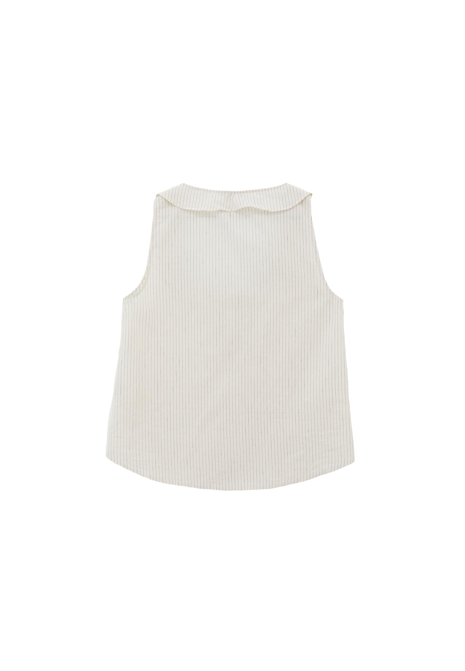 Ruffled Blouse - BLACK STRIPE