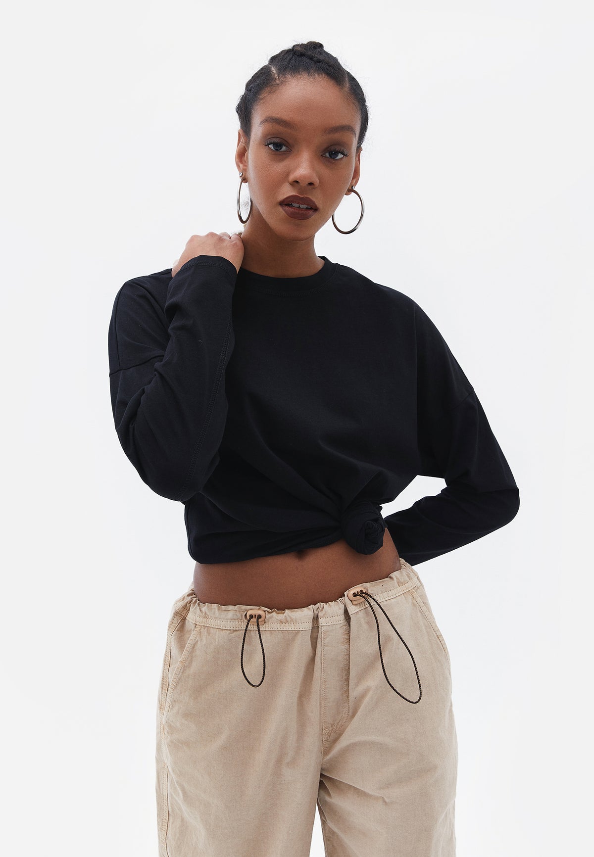 Oversize Long Tunic - BLACK