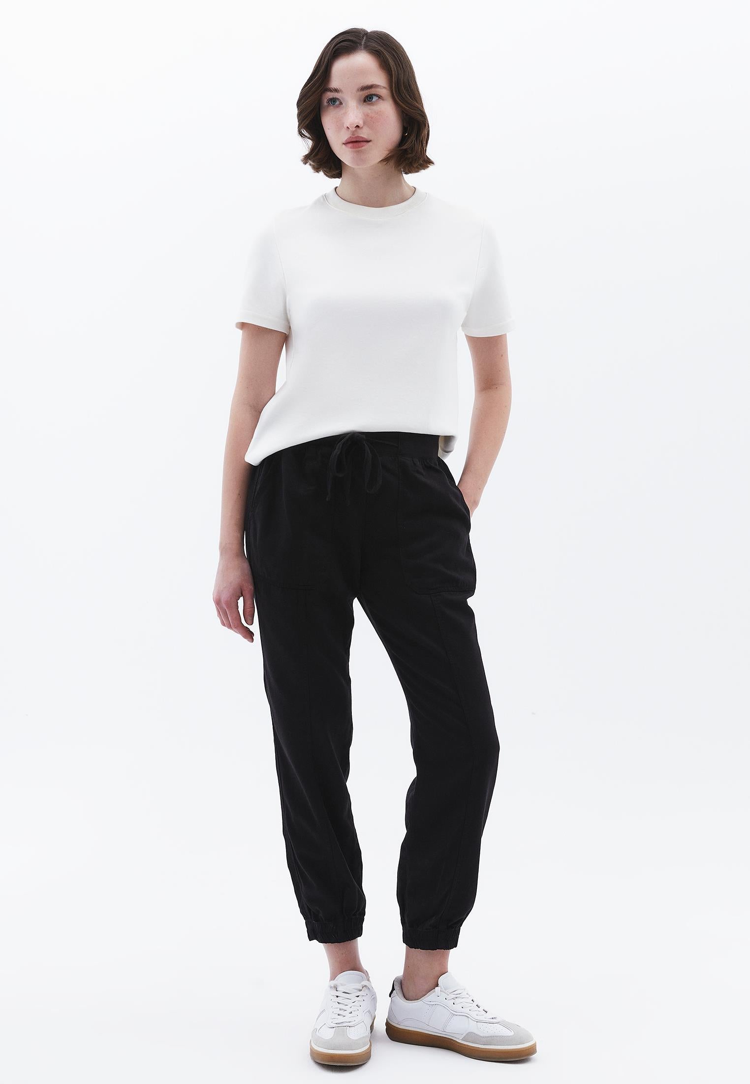 Jogger Fit Pants - BLACK