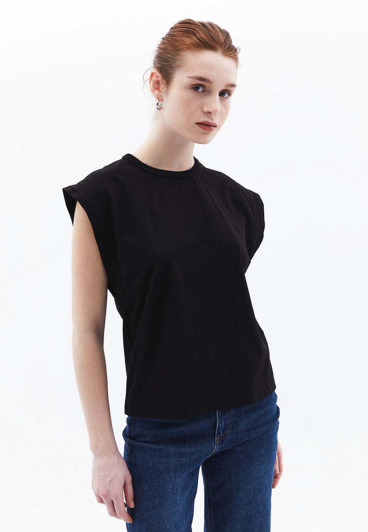 Crew Neck Short Sleeve T-Shirt - BLACK