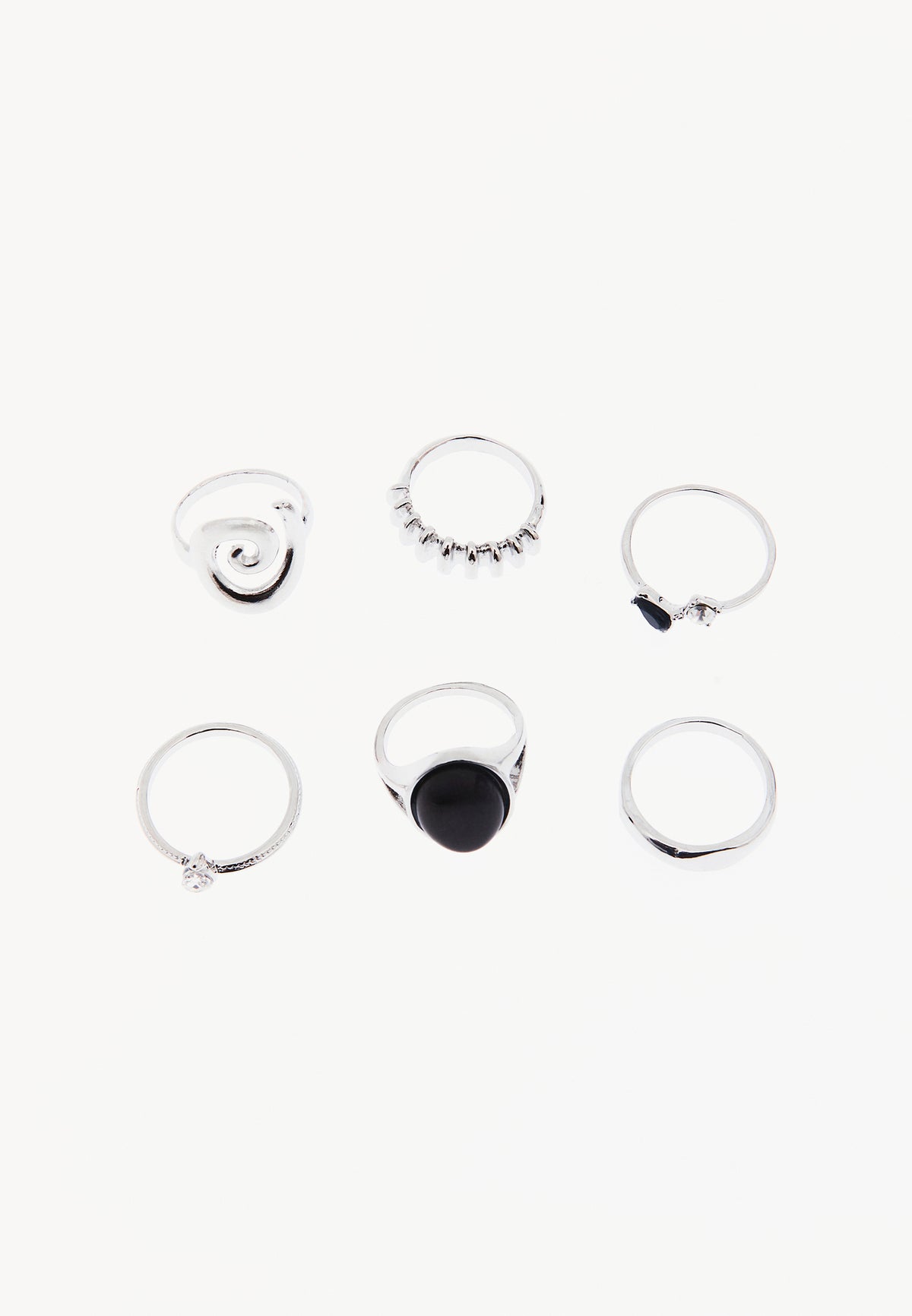 Modern Ring - SILVER/BLACK