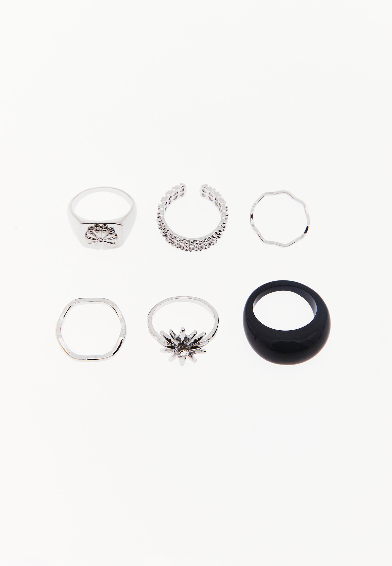 Women Ring - SILVER/BLACK