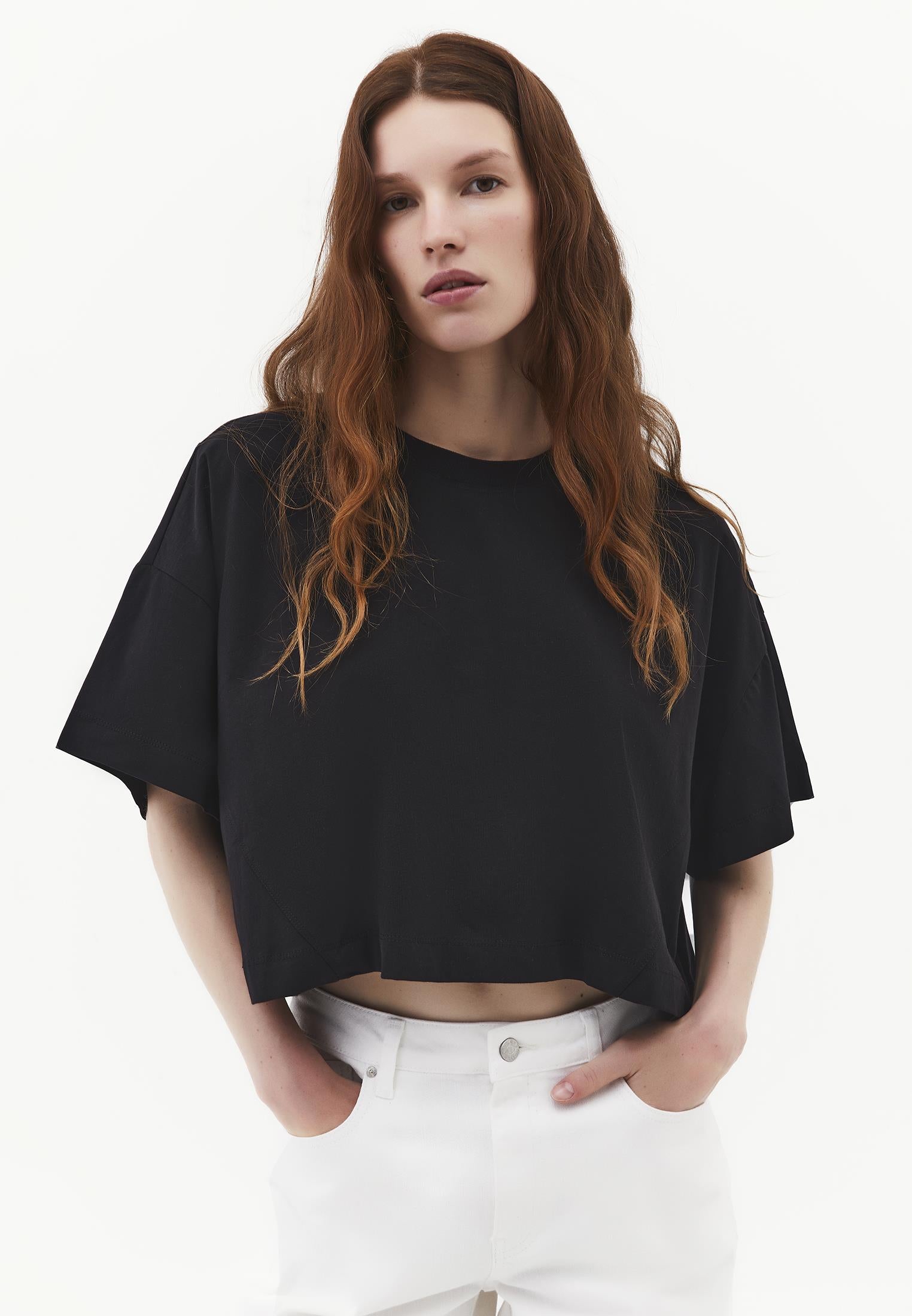 Oversize Short T-Shirt - BLACK