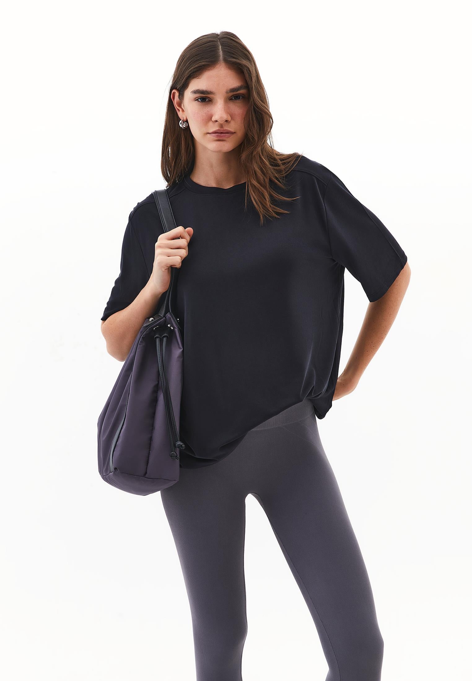 Oversize Tunic T-Shirt - BLACK