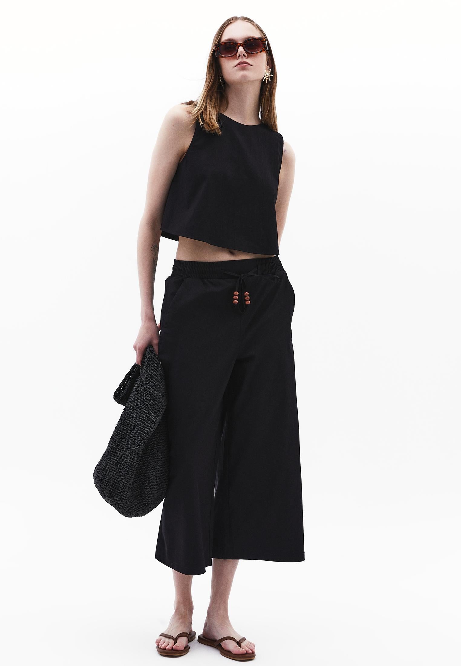 Ultra High Waist Pants - BLACK