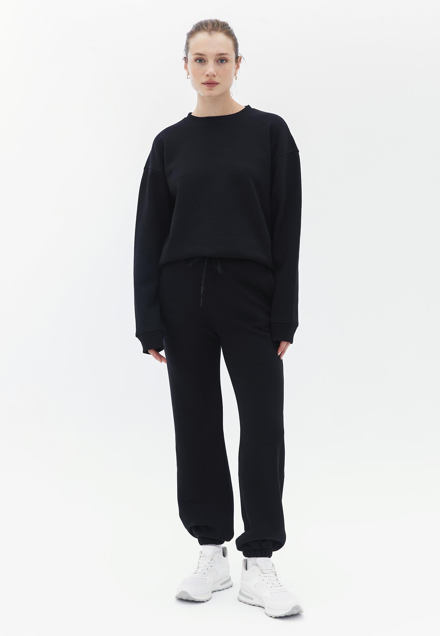 Oversize Long Sweatshirt - BLACK