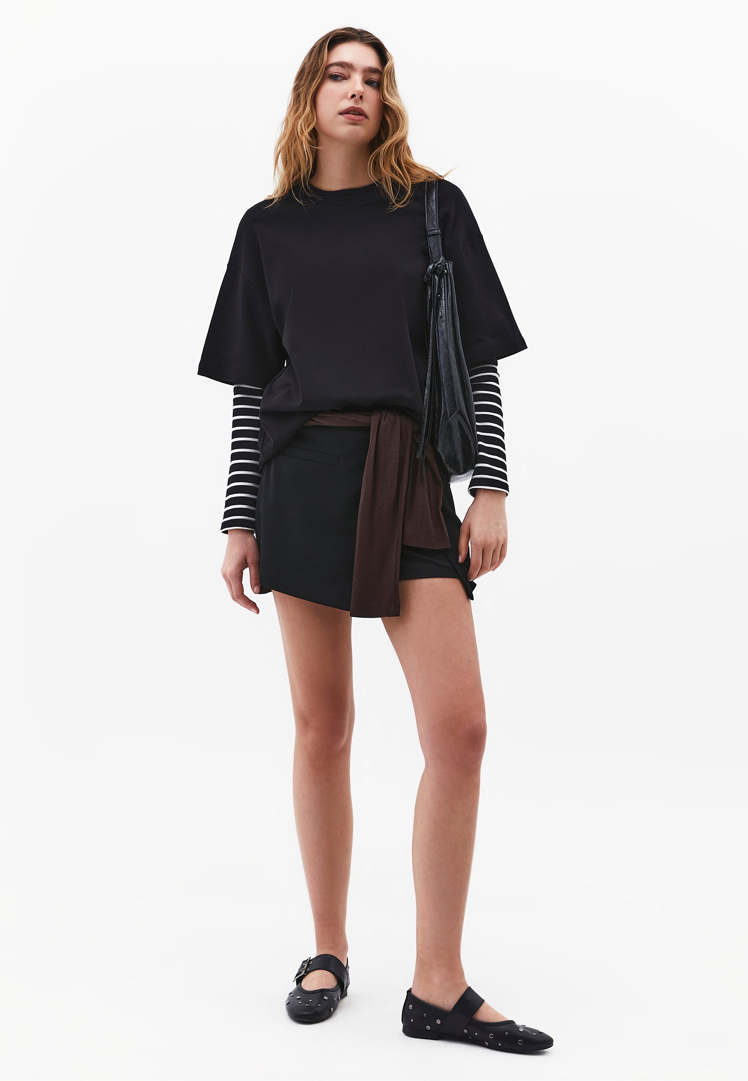 Oversize Tunic T-Shirt - BLACK
