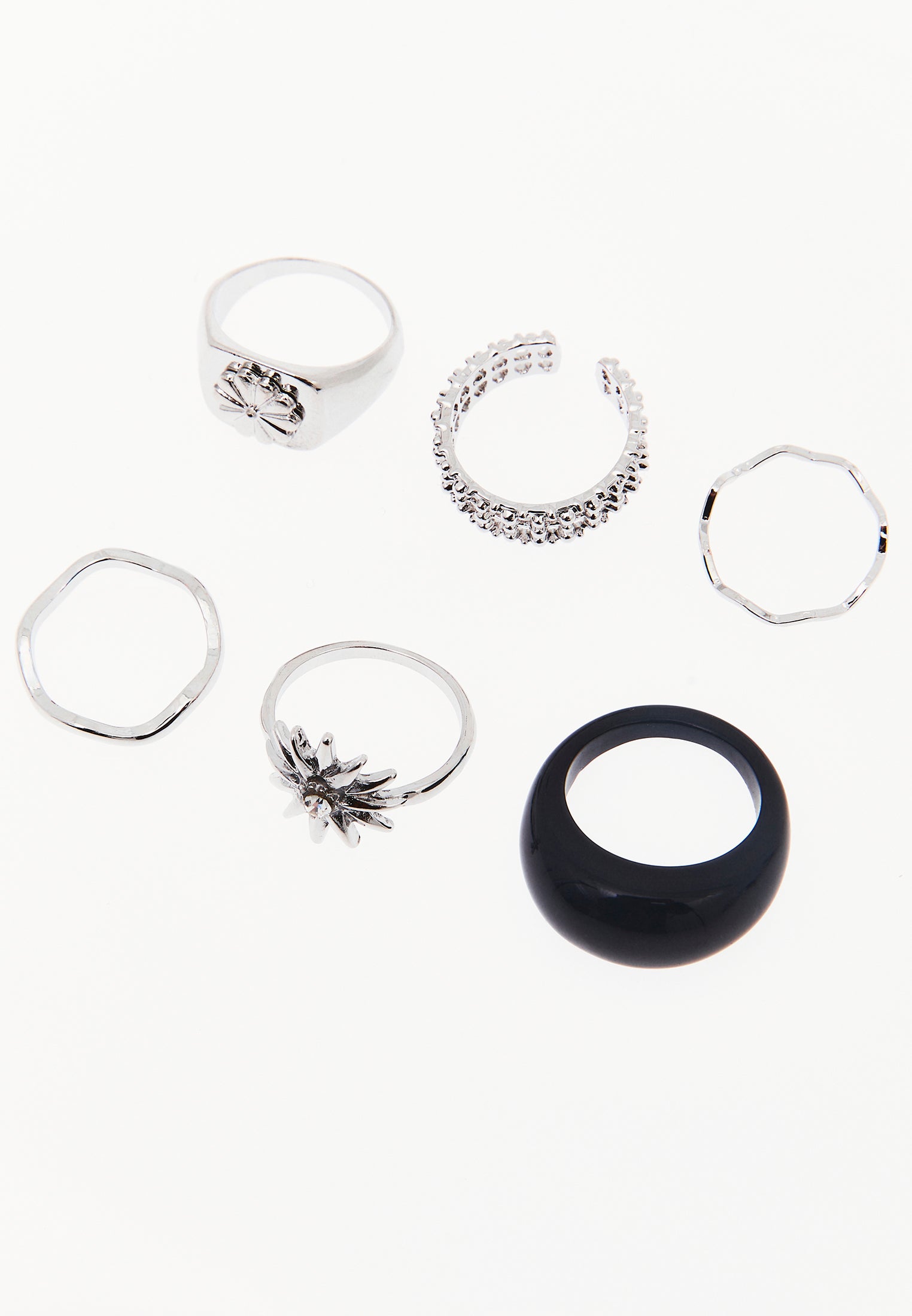 Women Ring - SILVER/BLACK