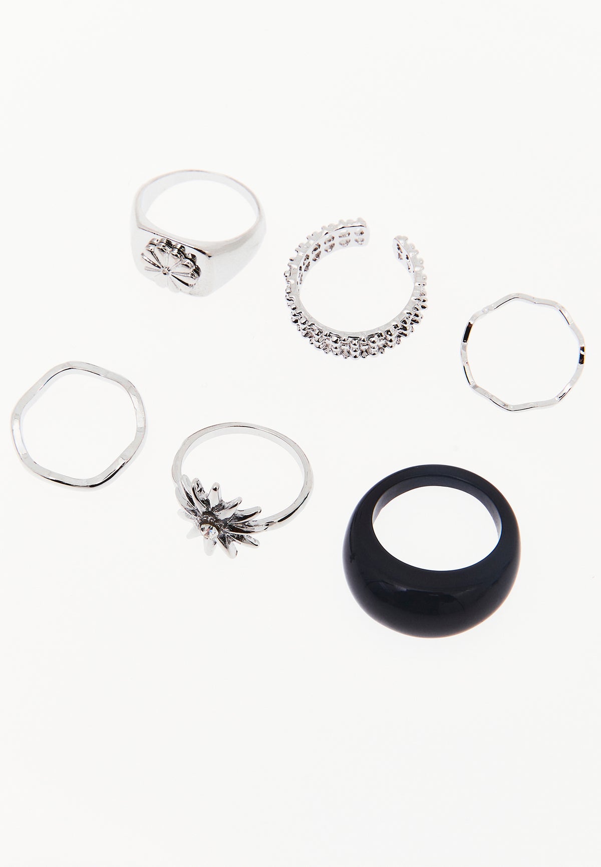 Women Ring - SILVER/BLACK
