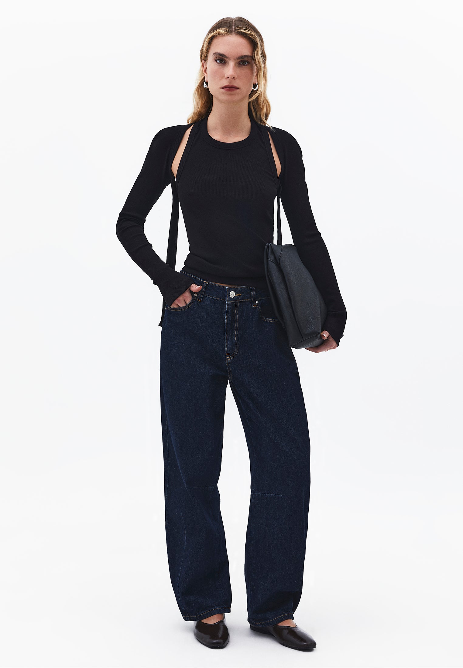 Halter Neck Sleeveless Blouse - BLACK