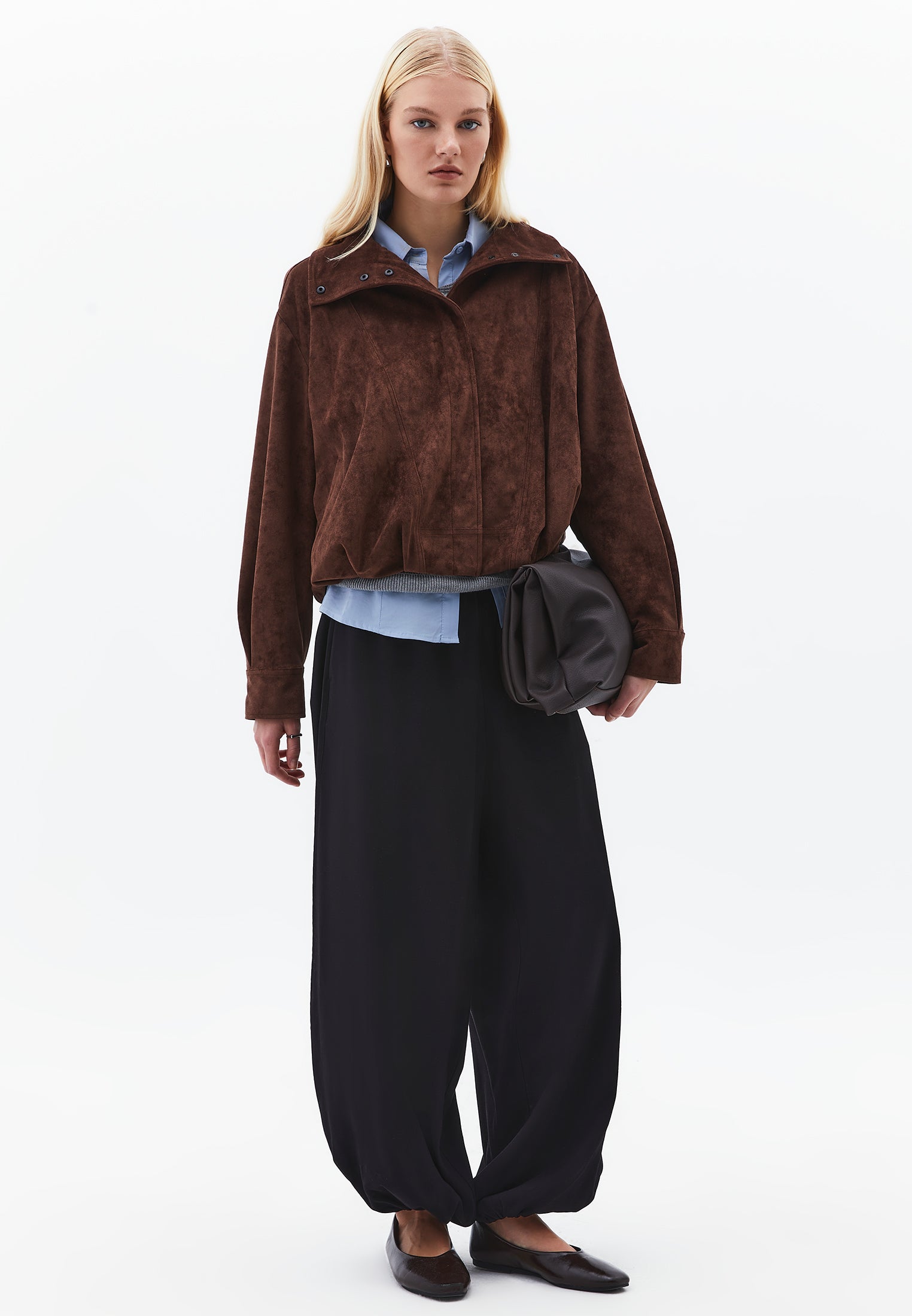 Balloon Form Jogger Pants - BLACK