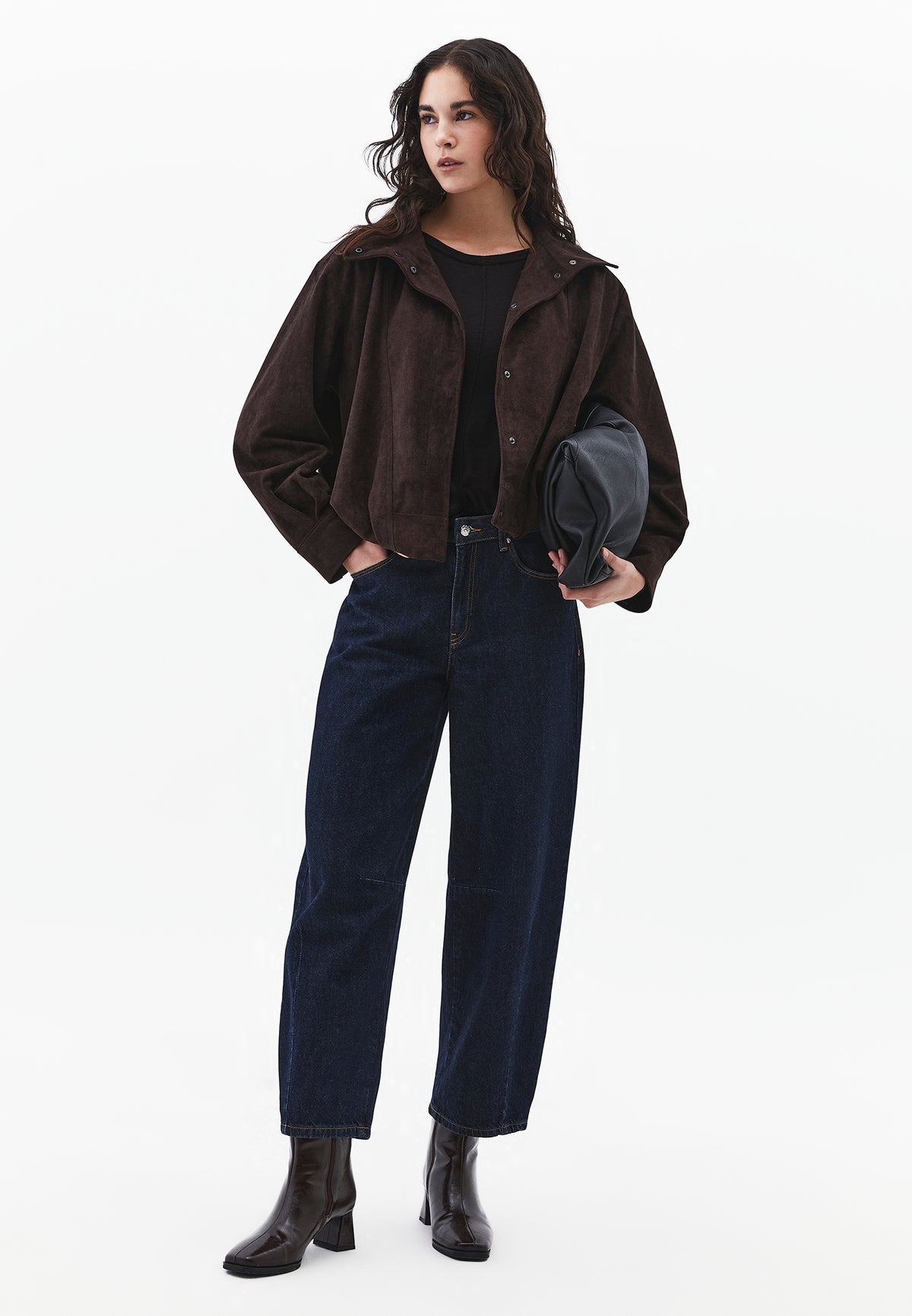 Viscose Boat Neck Sweater - BLACK