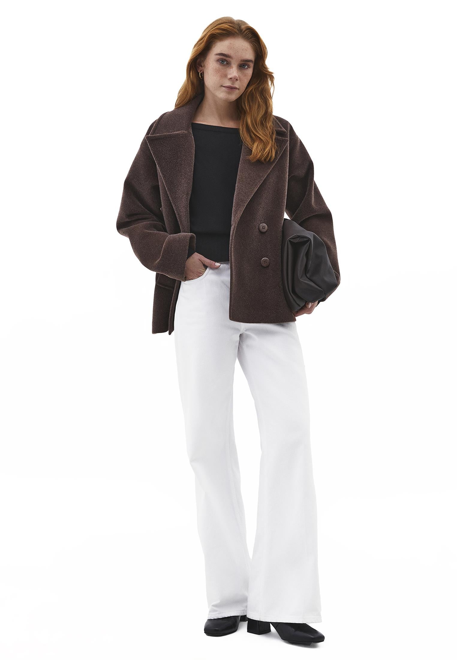 Boat Neck Long Sleeve Sweater - BLACK