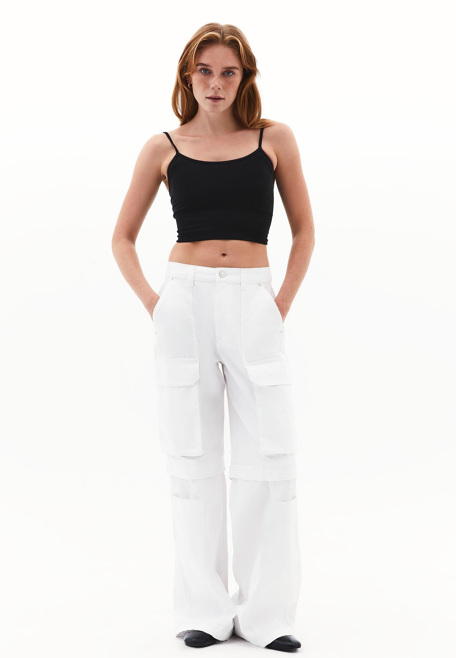 Seamless U Neck Crop Top - BLACK