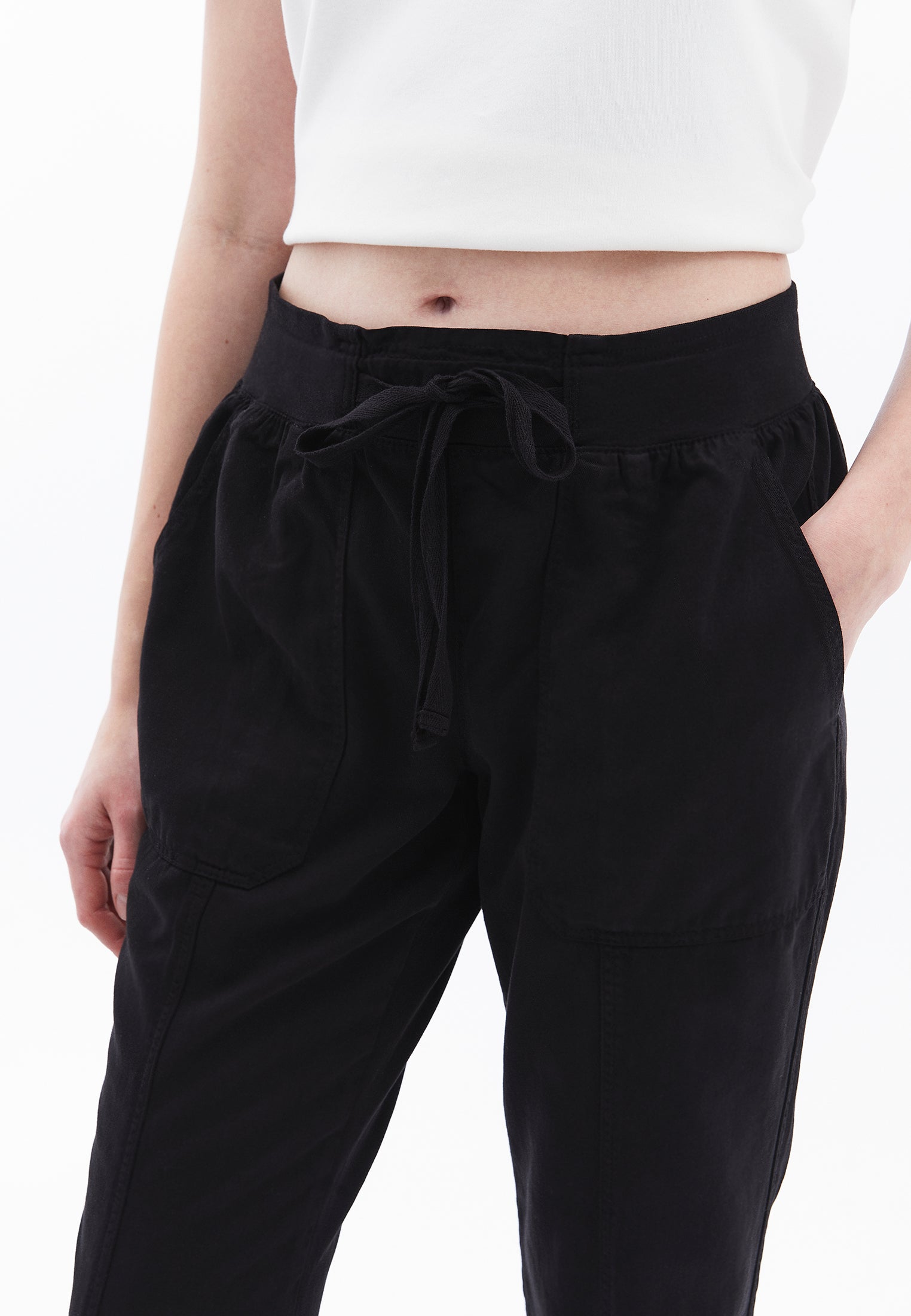 Summer Tencel Jogger Pants - BLACK