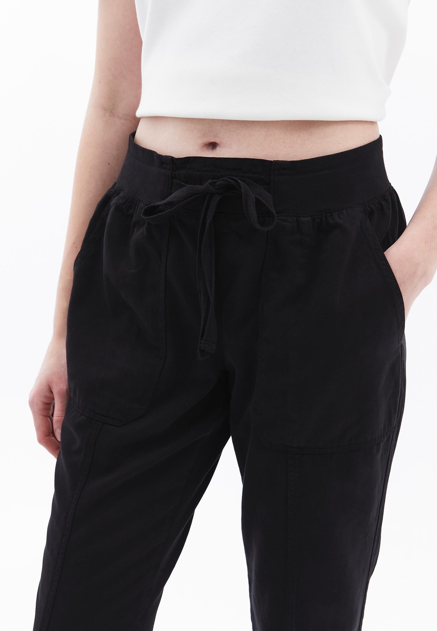Jogger Regular Waist Pants - BLACK